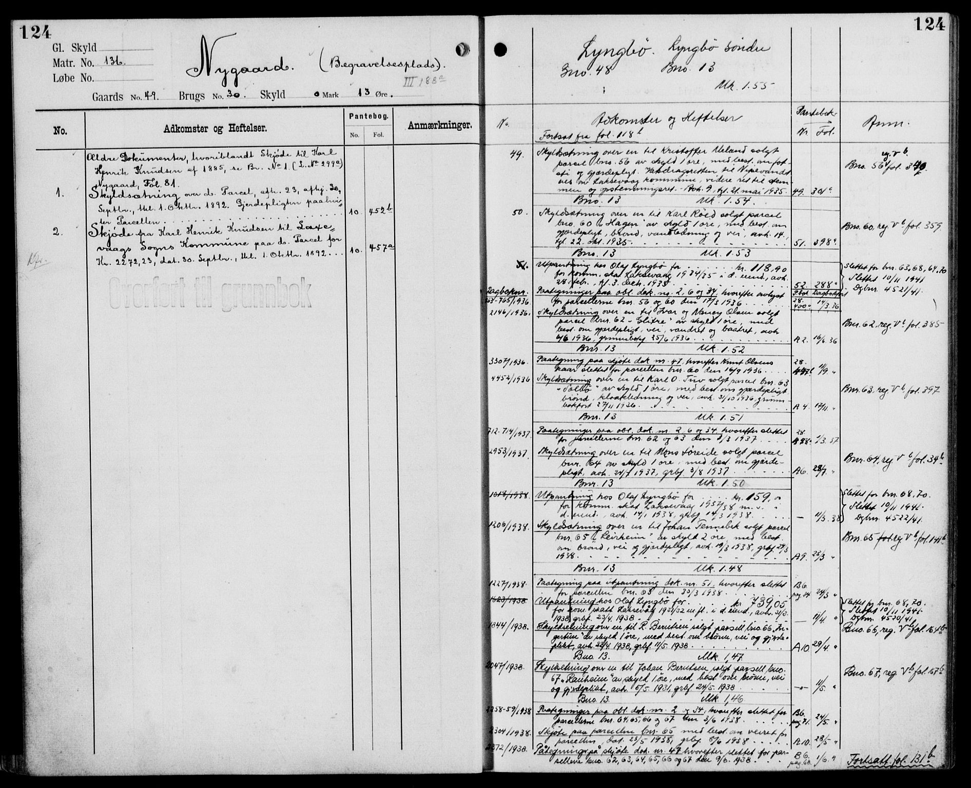 Midhordland sorenskriveri, AV/SAB-A-3001/1/G/Ga/Gab/L0110: Panteregister nr. II.A.b.110, s. 124