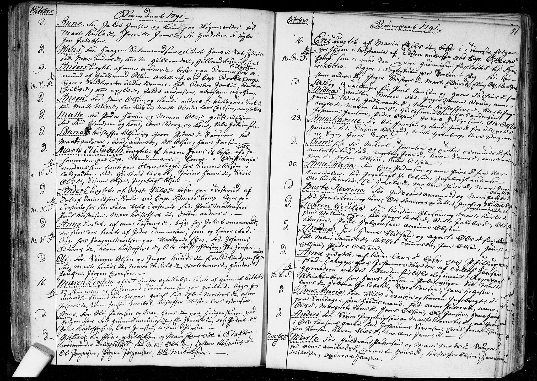 Aker prestekontor kirkebøker, SAO/A-10861/F/L0010: Ministerialbok nr. 10, 1786-1809, s. 51
