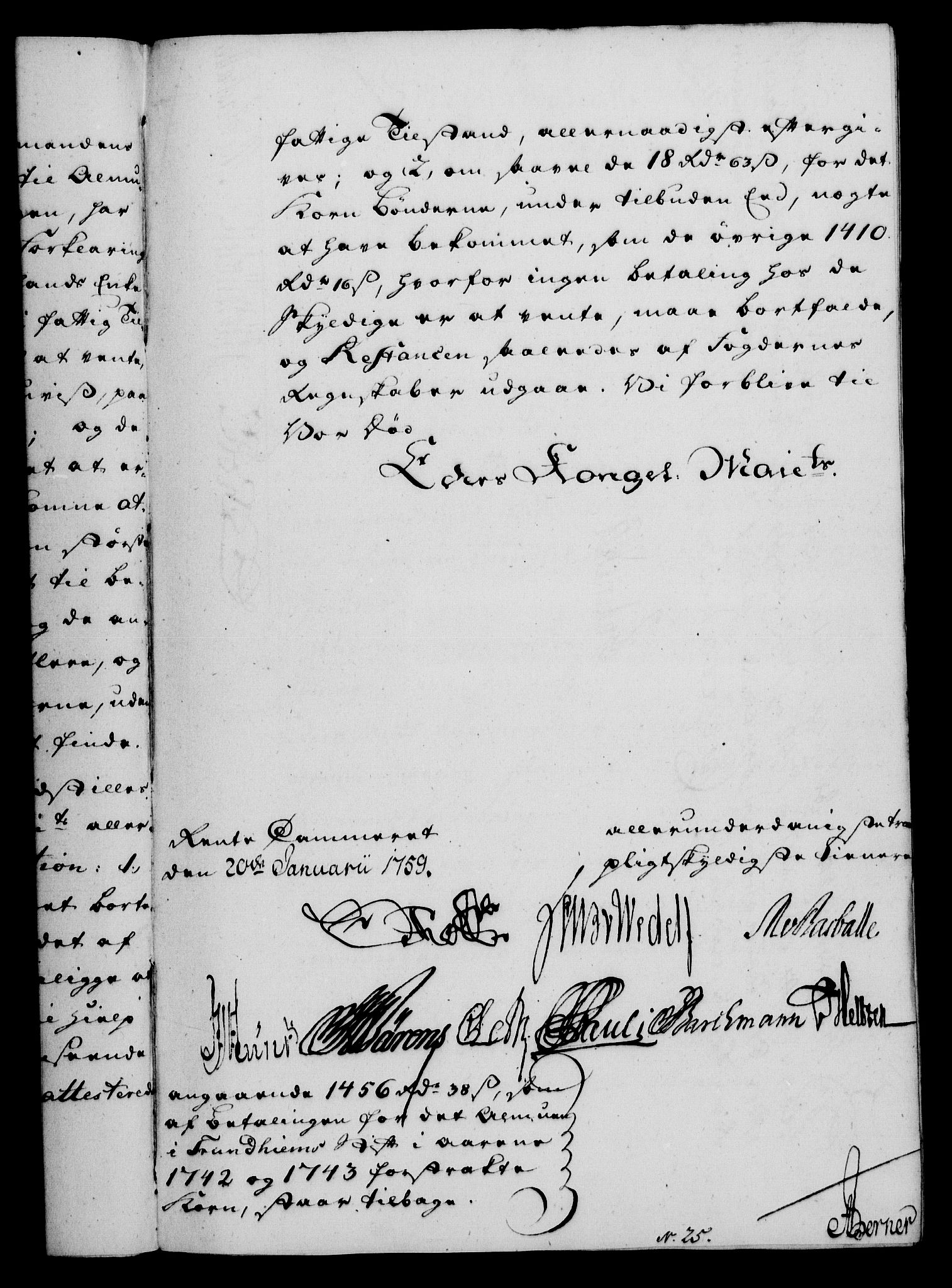 Rentekammeret, Kammerkanselliet, RA/EA-3111/G/Gf/Gfa/L0041: Norsk relasjons- og resolusjonsprotokoll (merket RK 52.41), 1759, s. 104