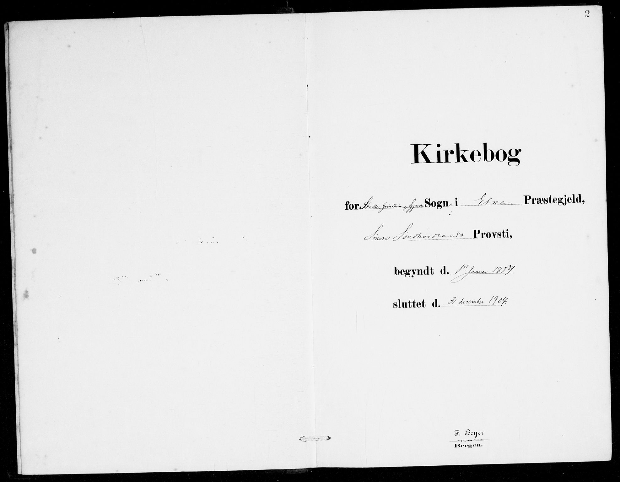 Etne sokneprestembete, AV/SAB-A-75001/H/Haa: Ministerialbok nr. E 1, 1879-1905, s. 2