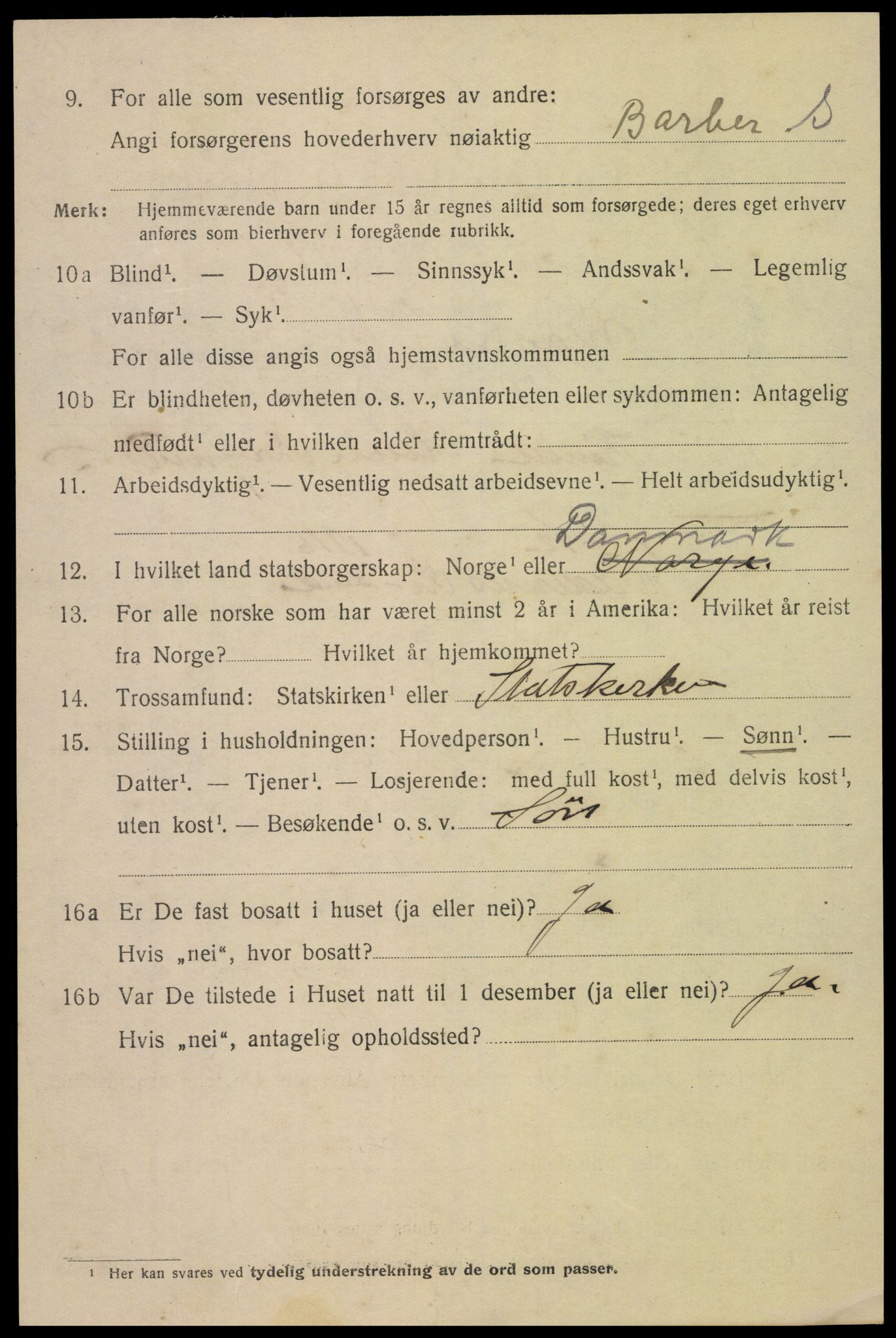 SAK, Folketelling 1920 for 1002 Mandal ladested, 1920, s. 8270