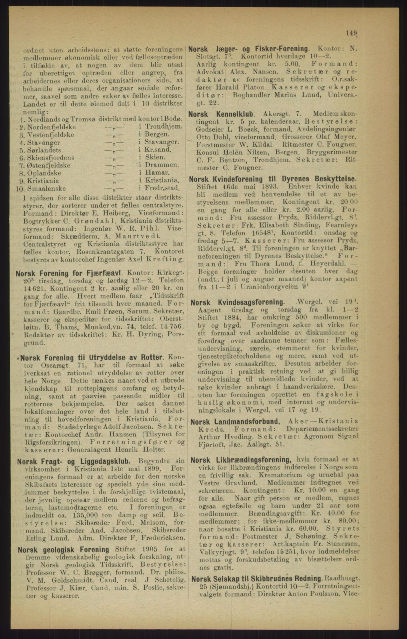 Kristiania/Oslo adressebok, PUBL/-, 1915, s. 149