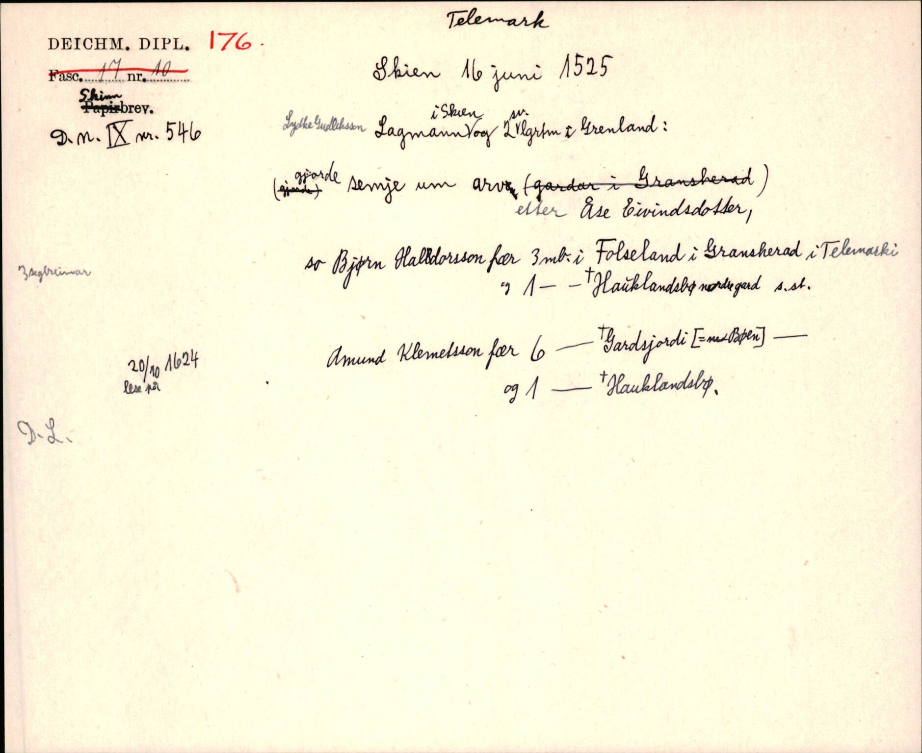 Riksarkivets diplomsamling, AV/RA-EA-5965/F35/F35j/L0001: Regestsedler: Deichmanske diplomer nr. 1-450, s. 363