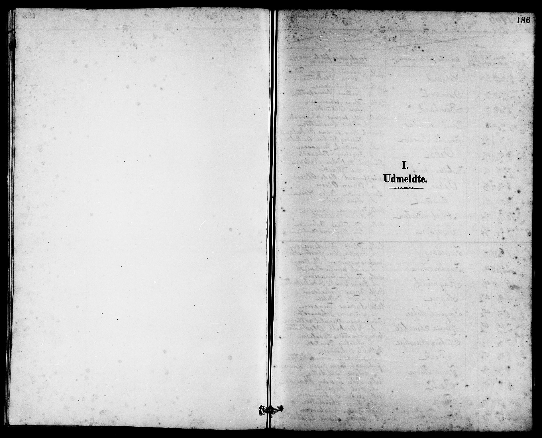 Lund sokneprestkontor, SAST/A-101809/S07/L0006: Klokkerbok nr. B 6, 1885-1901, s. 186