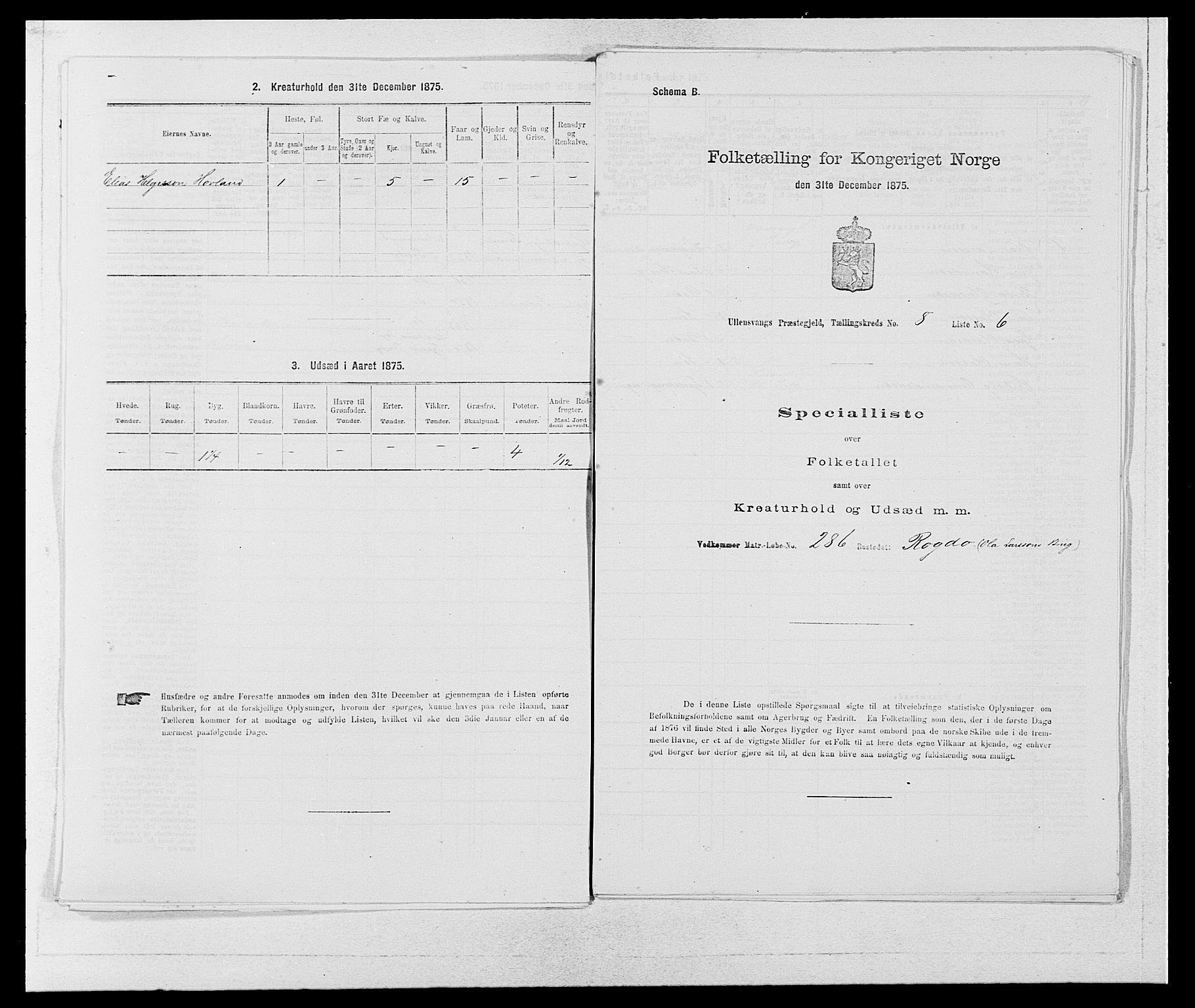 SAB, Folketelling 1875 for 1230P Ullensvang prestegjeld, 1875, s. 752