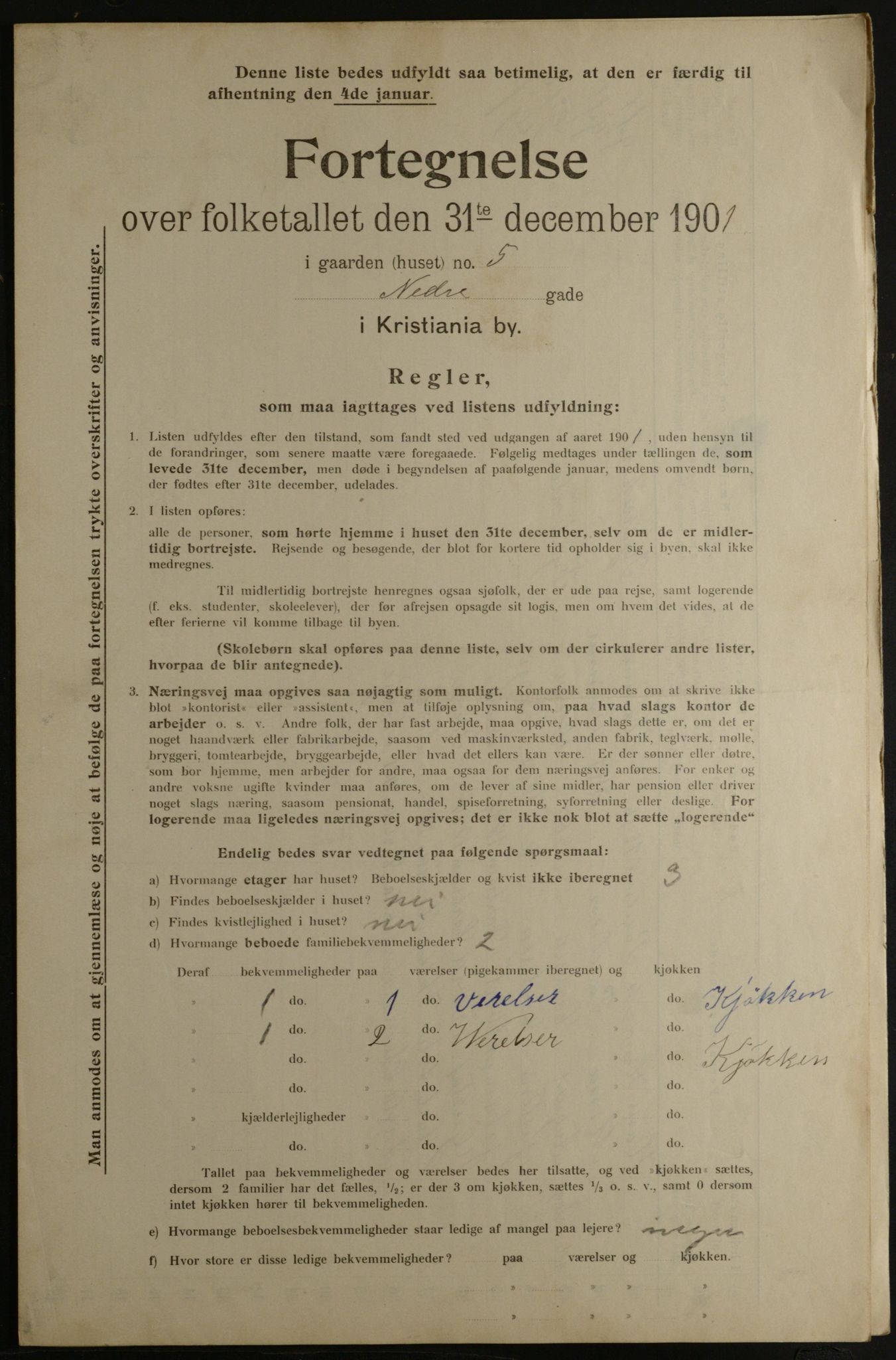 OBA, Kommunal folketelling 31.12.1901 for Kristiania kjøpstad, 1901, s. 10602