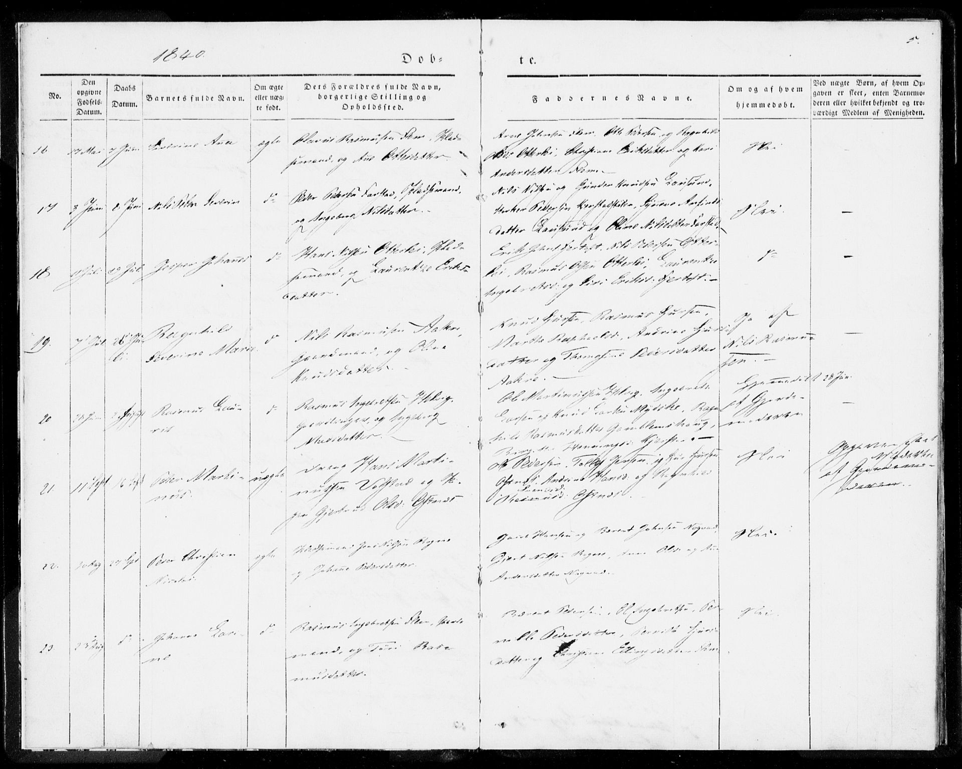 Ministerialprotokoller, klokkerbøker og fødselsregistre - Møre og Romsdal, AV/SAT-A-1454/536/L0496: Ministerialbok nr. 536A05, 1840-1847, s. 5
