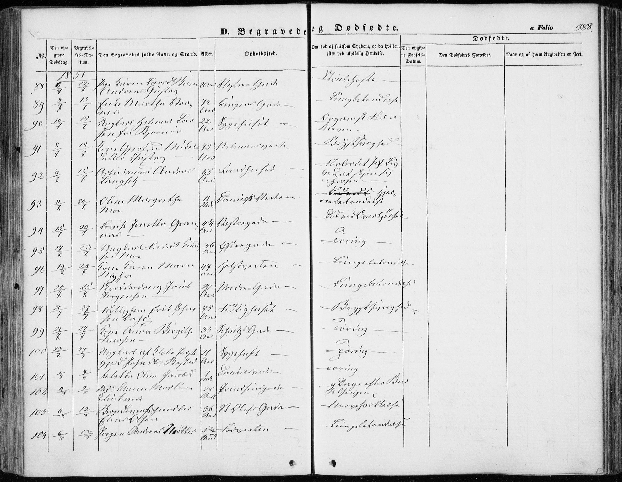 Ministerialprotokoller, klokkerbøker og fødselsregistre - Sør-Trøndelag, SAT/A-1456/601/L0051: Ministerialbok nr. 601A19, 1848-1857, s. 388