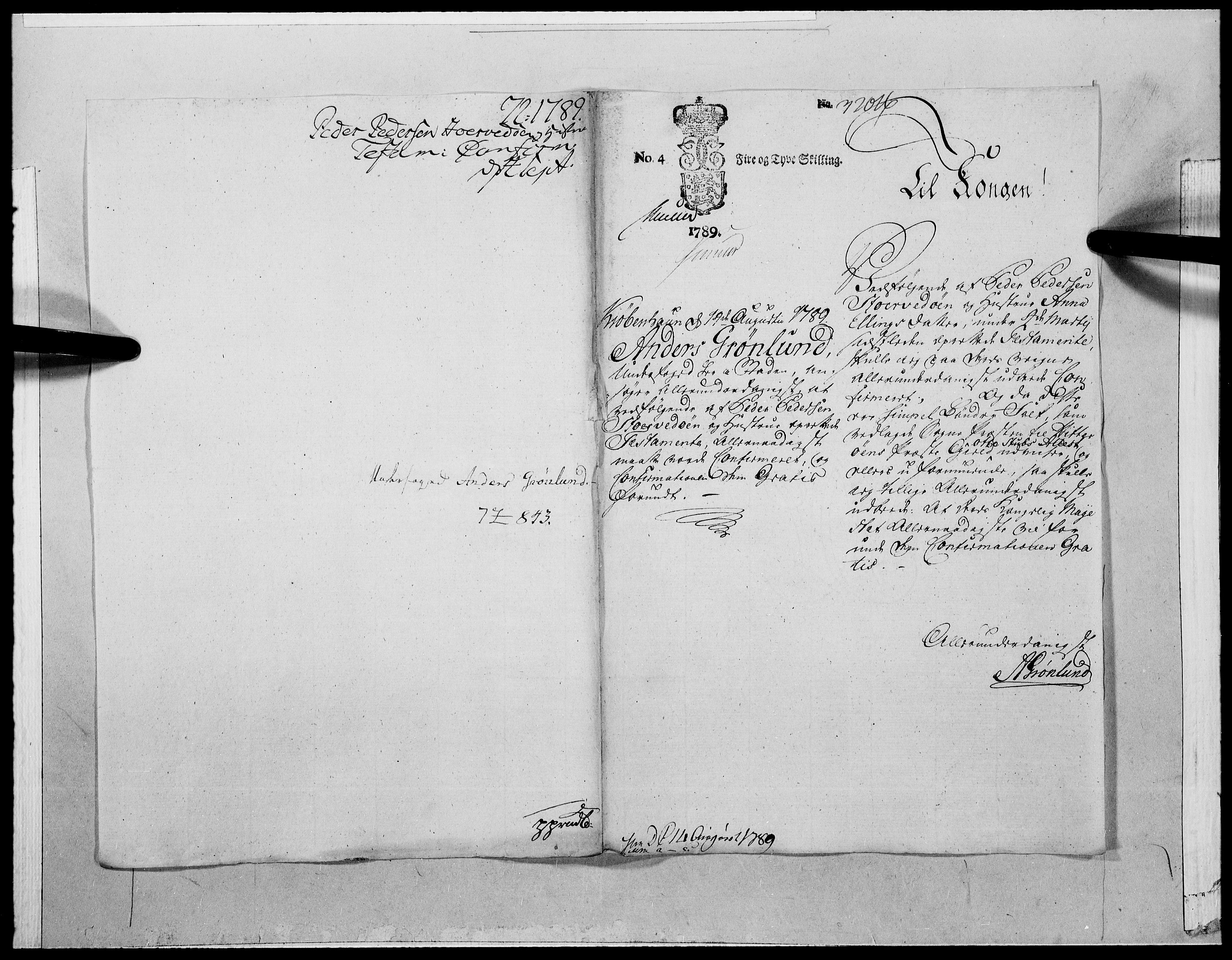 Danske Kanselli 1572-1799, RA/EA-3023/F/Fc/Fcc/Fcca/L0277: Norske innlegg 1572-1799., 1789, s. 382