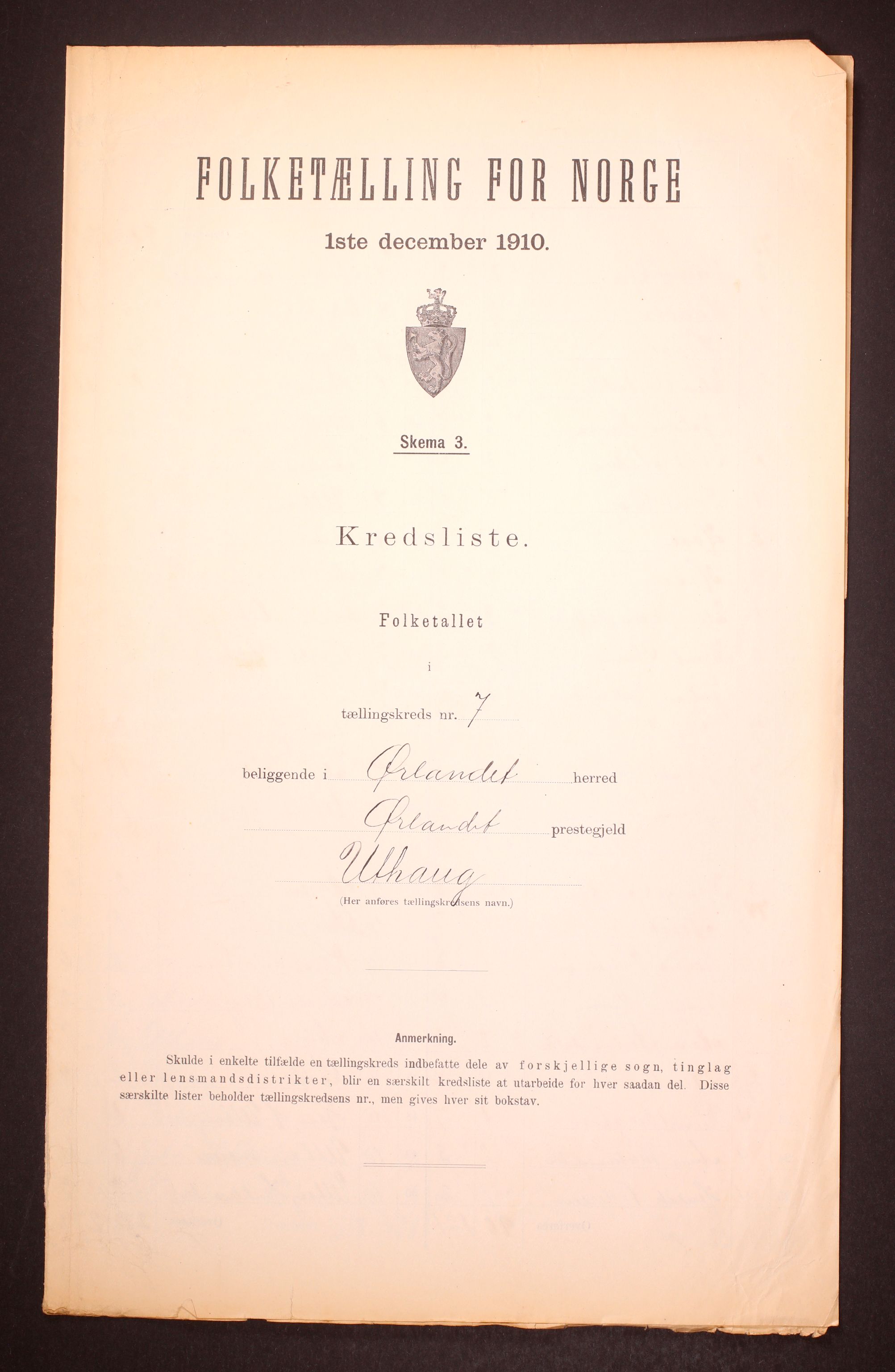 RA, Folketelling 1910 for 1621 Ørland herred, 1910, s. 22