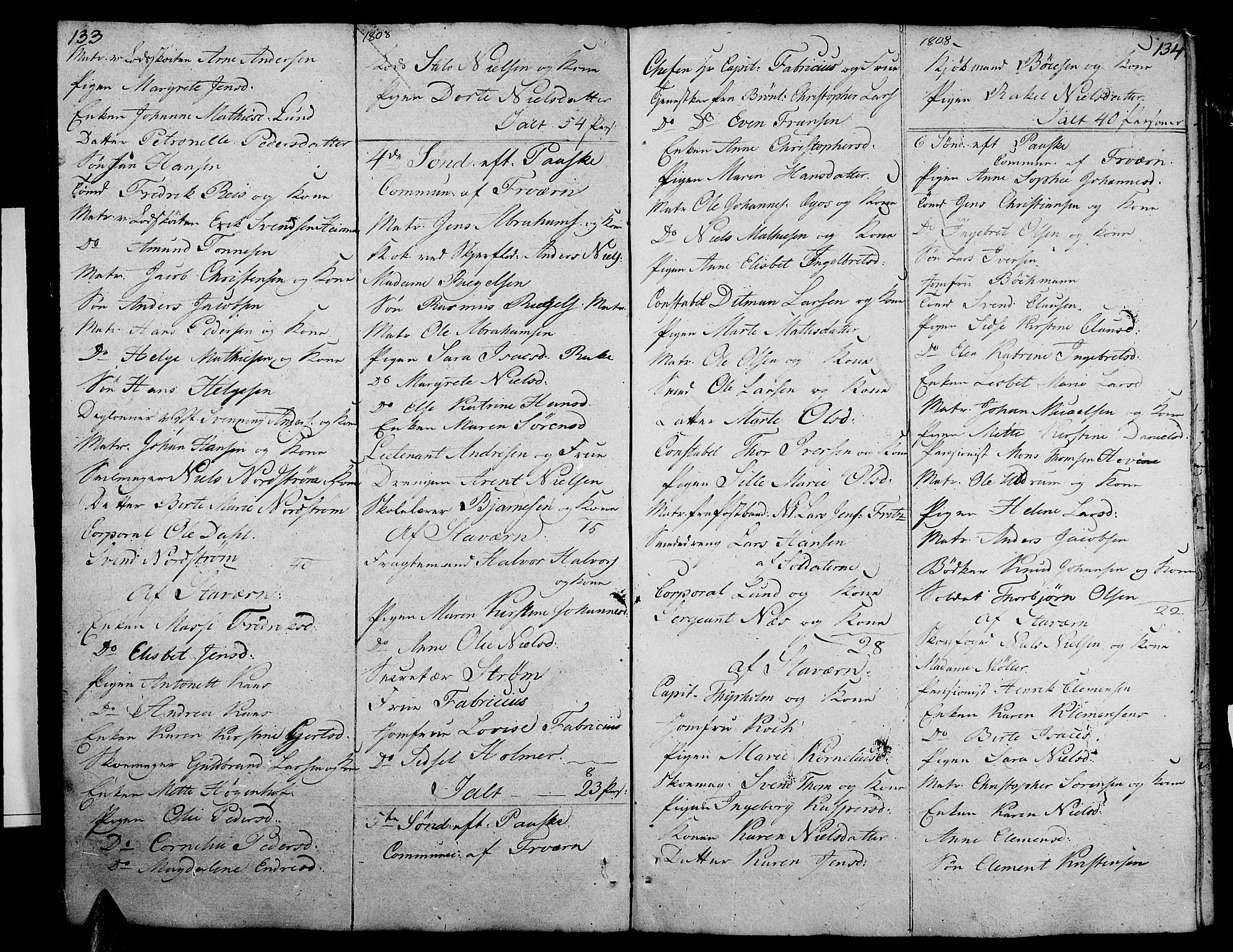 Stavern kirkebøker, AV/SAKO-A-318/F/Fa/L0005: Ministerialbok nr. 5, 1800-1816, s. 133-134