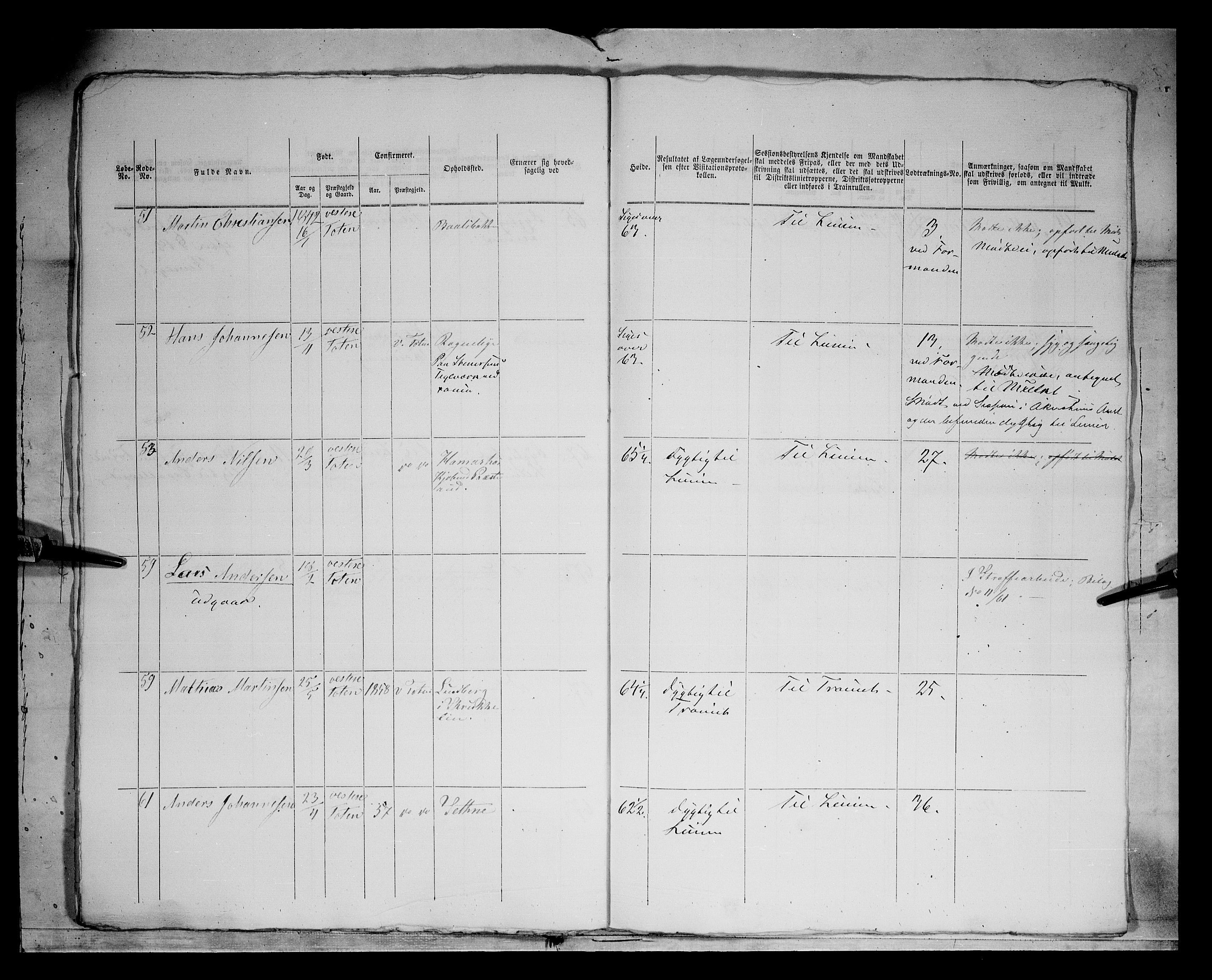 Fylkesmannen i Oppland, AV/SAH-FYO-002/1/K/Kg/L1167: Søndre og Nordre Land, Vestre Toten, 1860-1879, s. 7738