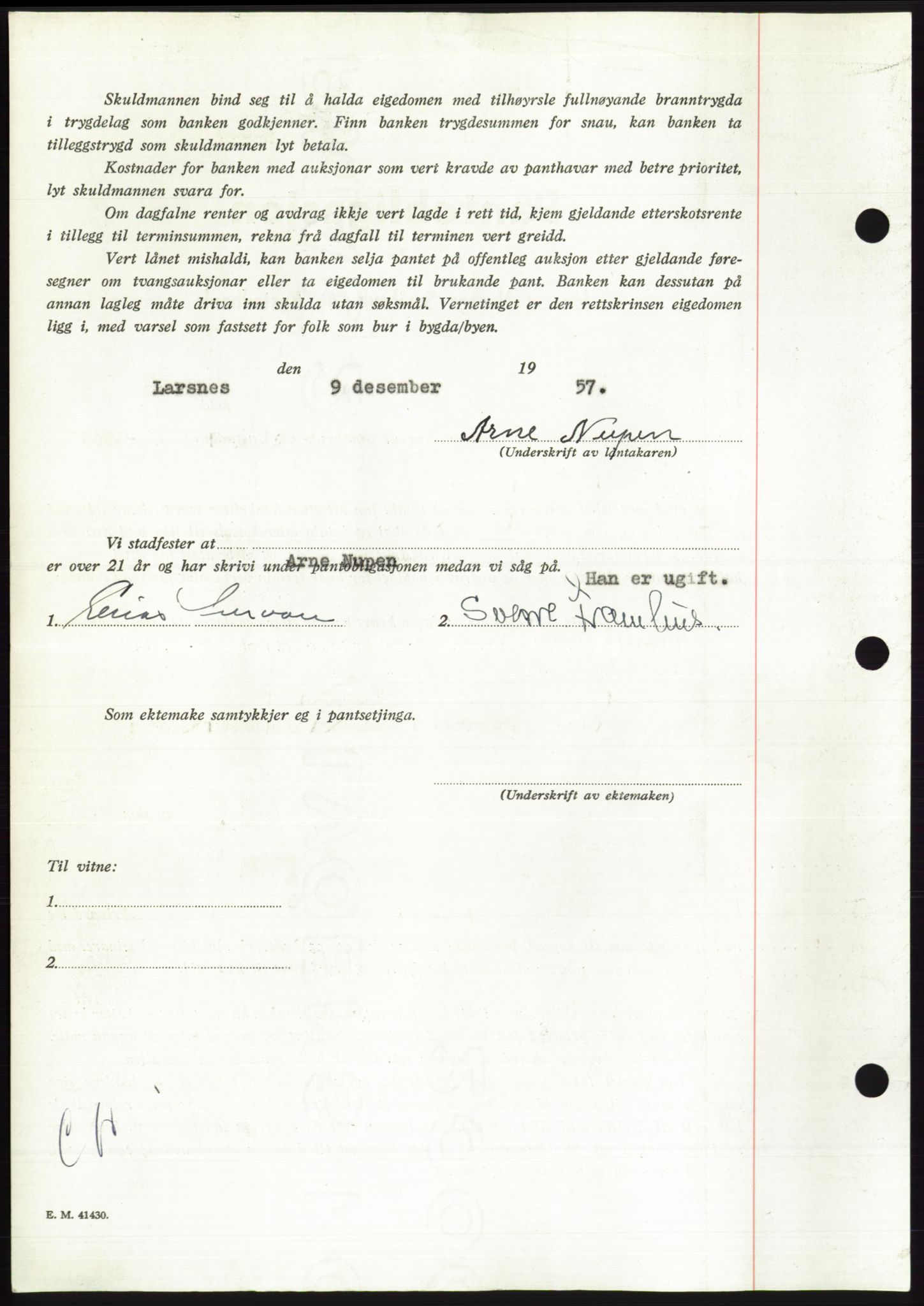 Søre Sunnmøre sorenskriveri, AV/SAT-A-4122/1/2/2C/L0130: Pantebok nr. 18B, 1957-1958, Dagboknr: 3092/1957