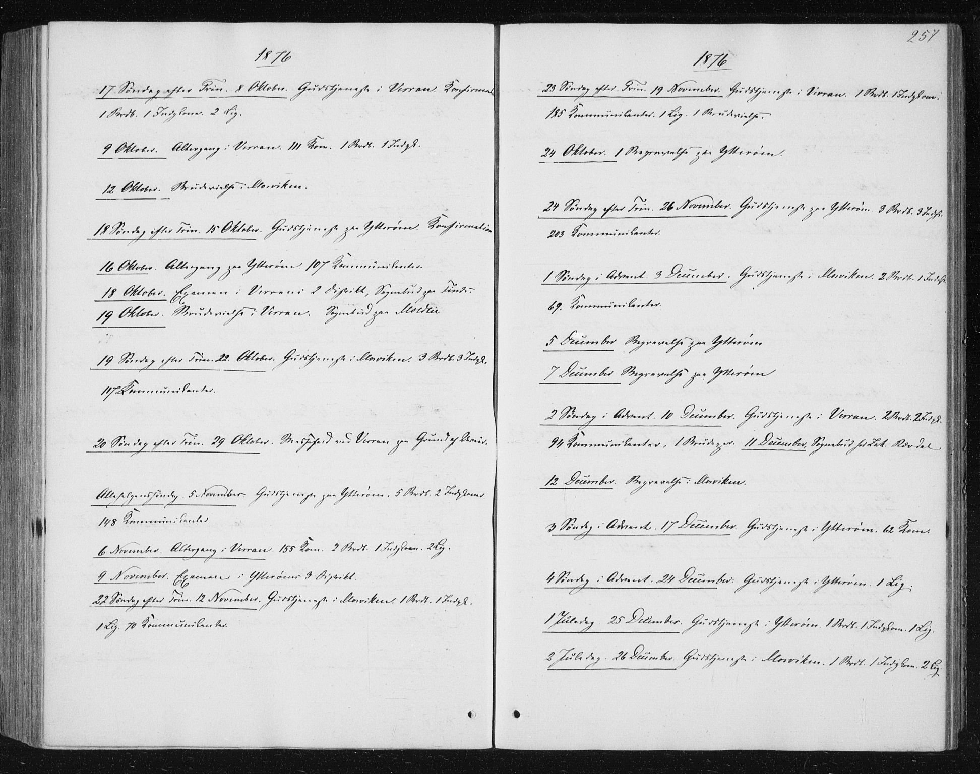 Ministerialprotokoller, klokkerbøker og fødselsregistre - Nord-Trøndelag, AV/SAT-A-1458/722/L0219: Ministerialbok nr. 722A06, 1868-1880, s. 257