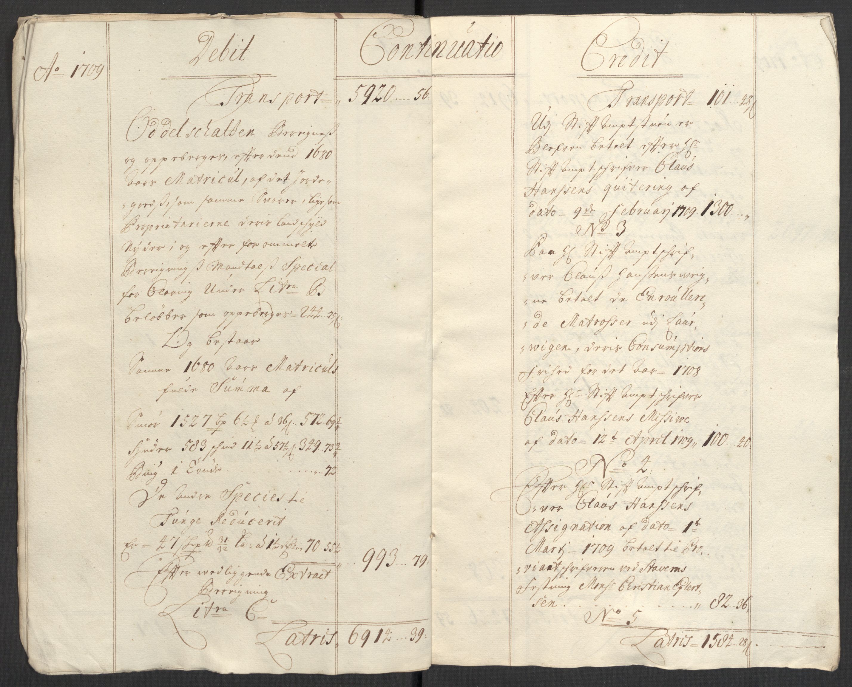 Rentekammeret inntil 1814, Reviderte regnskaper, Fogderegnskap, AV/RA-EA-4092/R33/L1981: Fogderegnskap Larvik grevskap, 1709-1710, s. 9