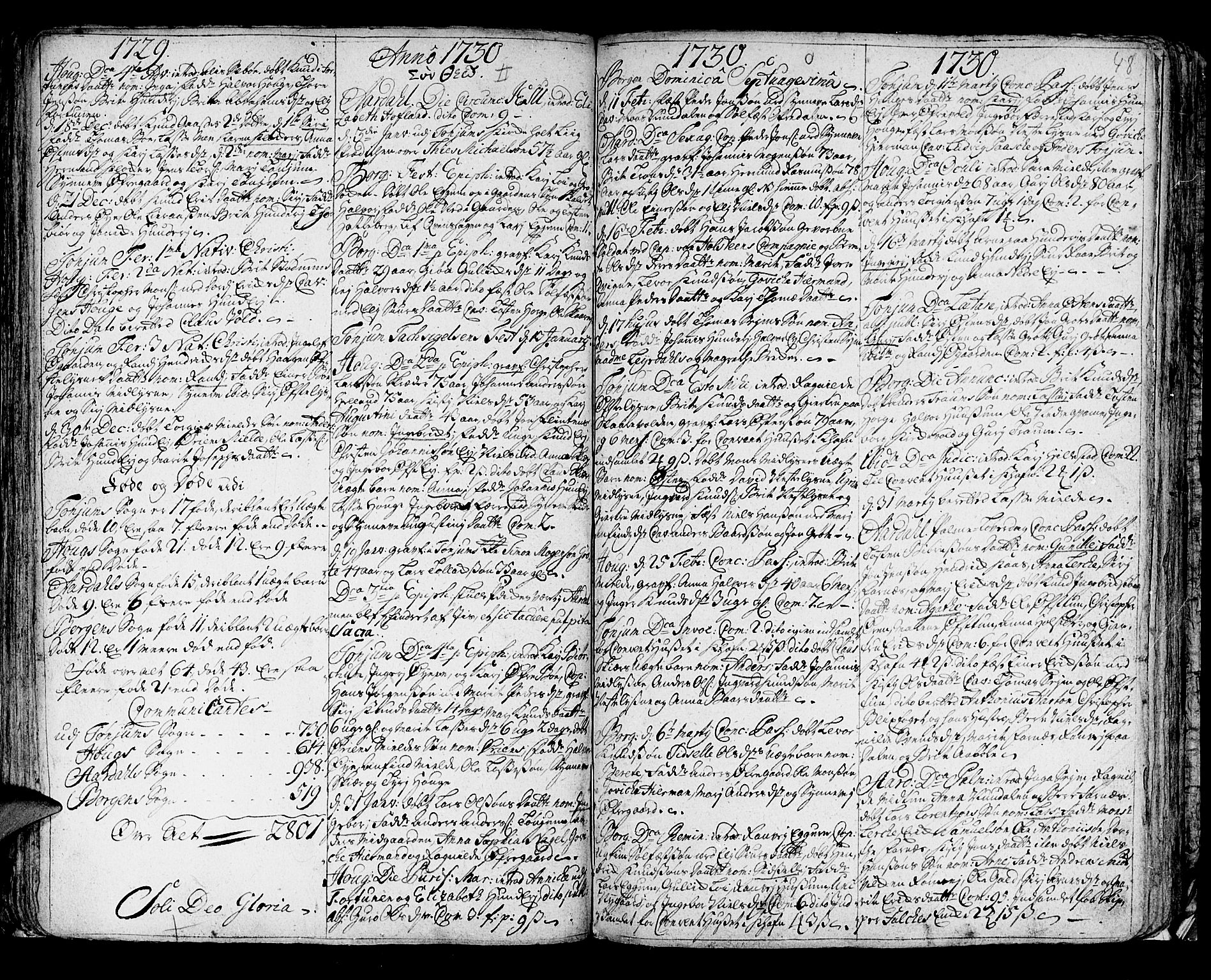 Lærdal sokneprestembete, AV/SAB-A-81201: Ministerialbok nr. A 1, 1711-1752, s. 48