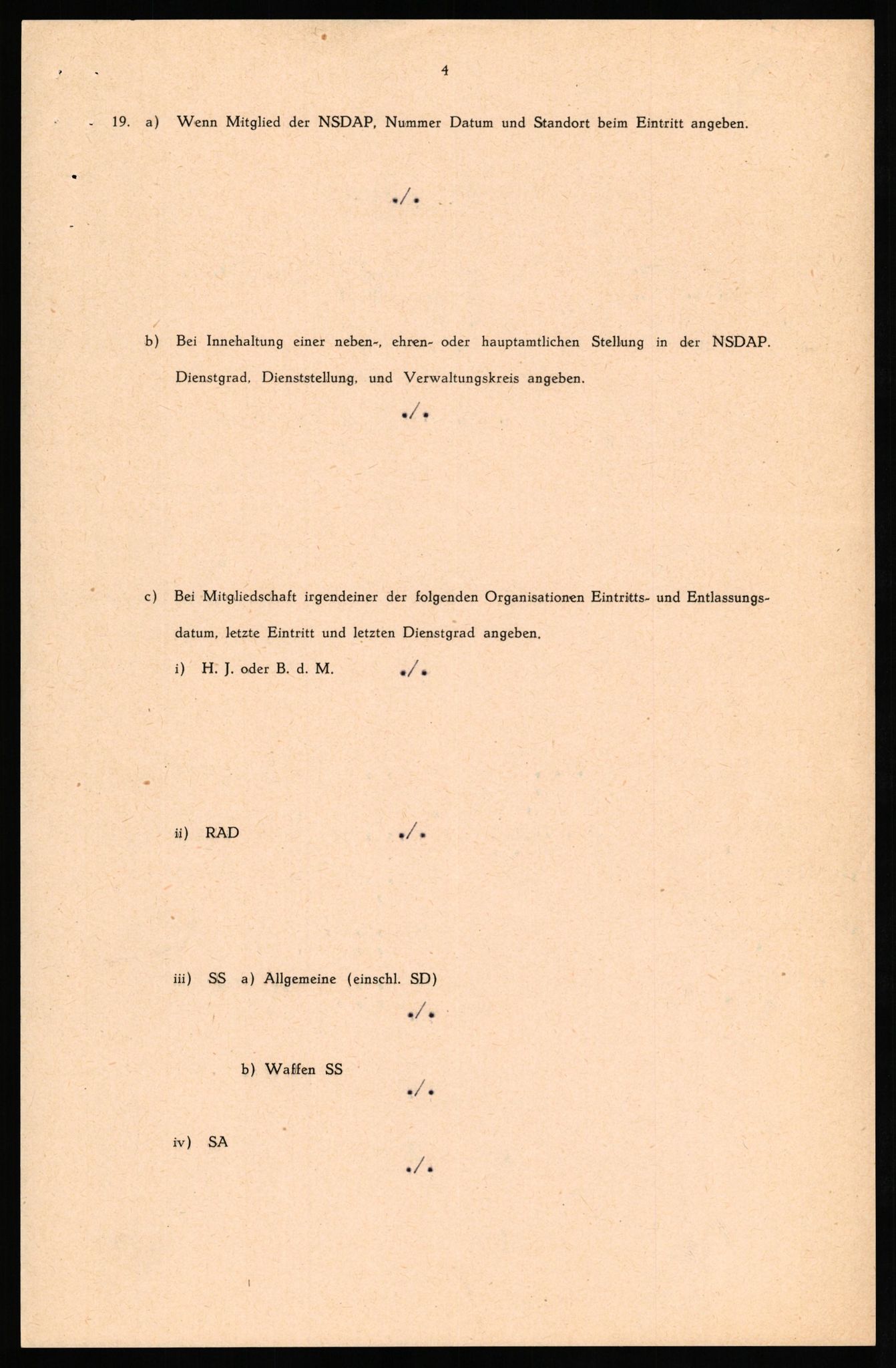 Forsvaret, Forsvarets overkommando II, AV/RA-RAFA-3915/D/Db/L0030: CI Questionaires. Tyske okkupasjonsstyrker i Norge. Tyskere., 1945-1946, s. 274