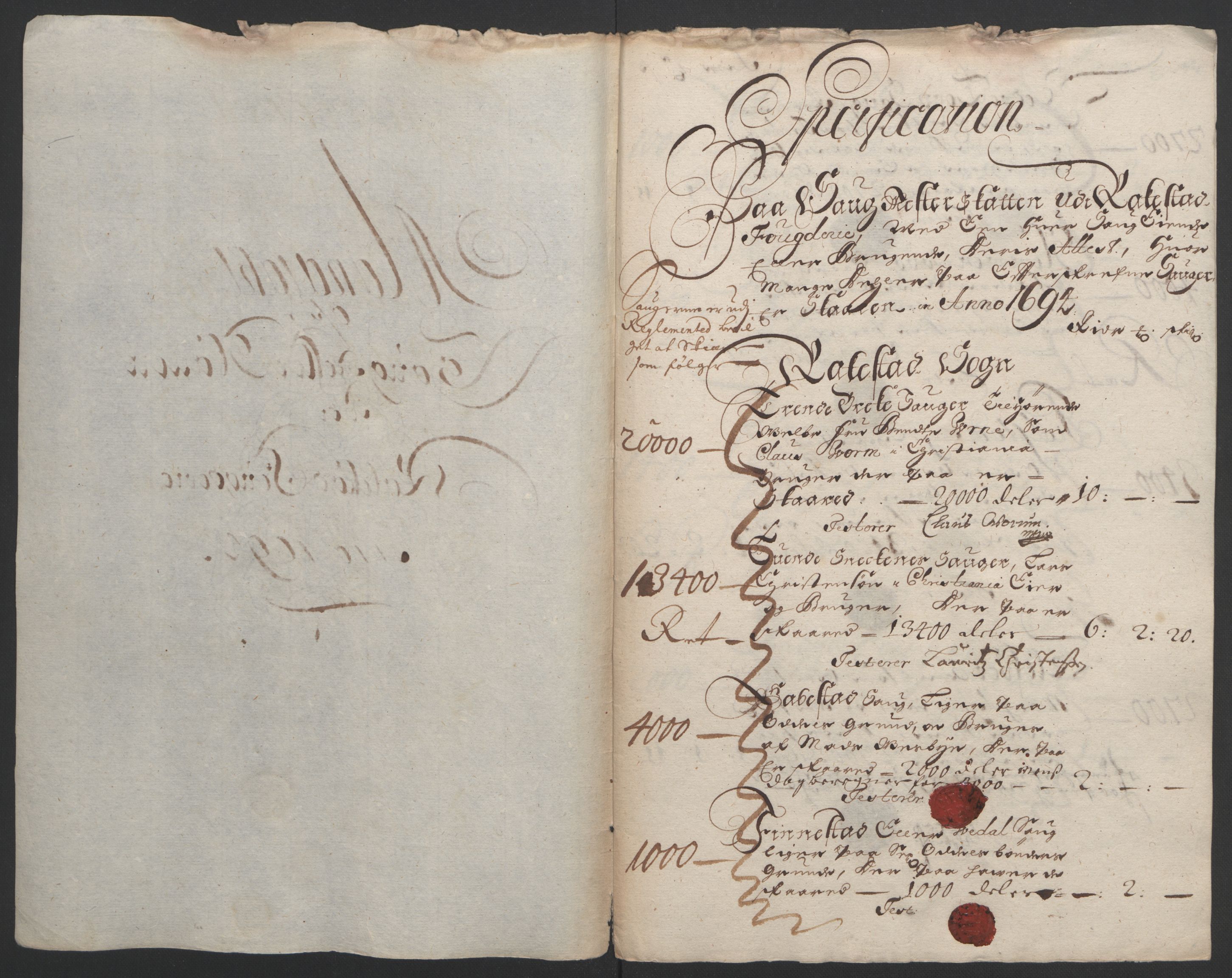 Rentekammeret inntil 1814, Reviderte regnskaper, Fogderegnskap, RA/EA-4092/R07/L0284: Fogderegnskap Rakkestad, Heggen og Frøland, 1694, s. 220