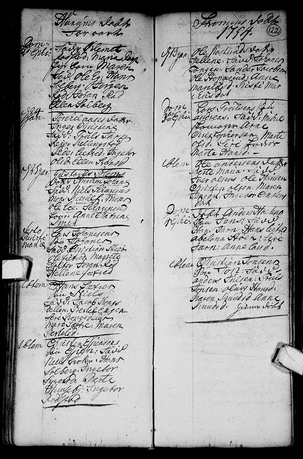 Hurum kirkebøker, SAKO/A-229/F/Fa/L0002: Ministerialbok nr. 2, 1733-1757, s. 122