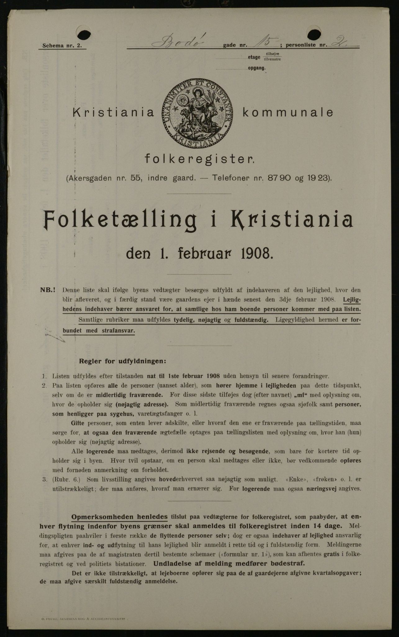 OBA, Kommunal folketelling 1.2.1908 for Kristiania kjøpstad, 1908, s. 6602