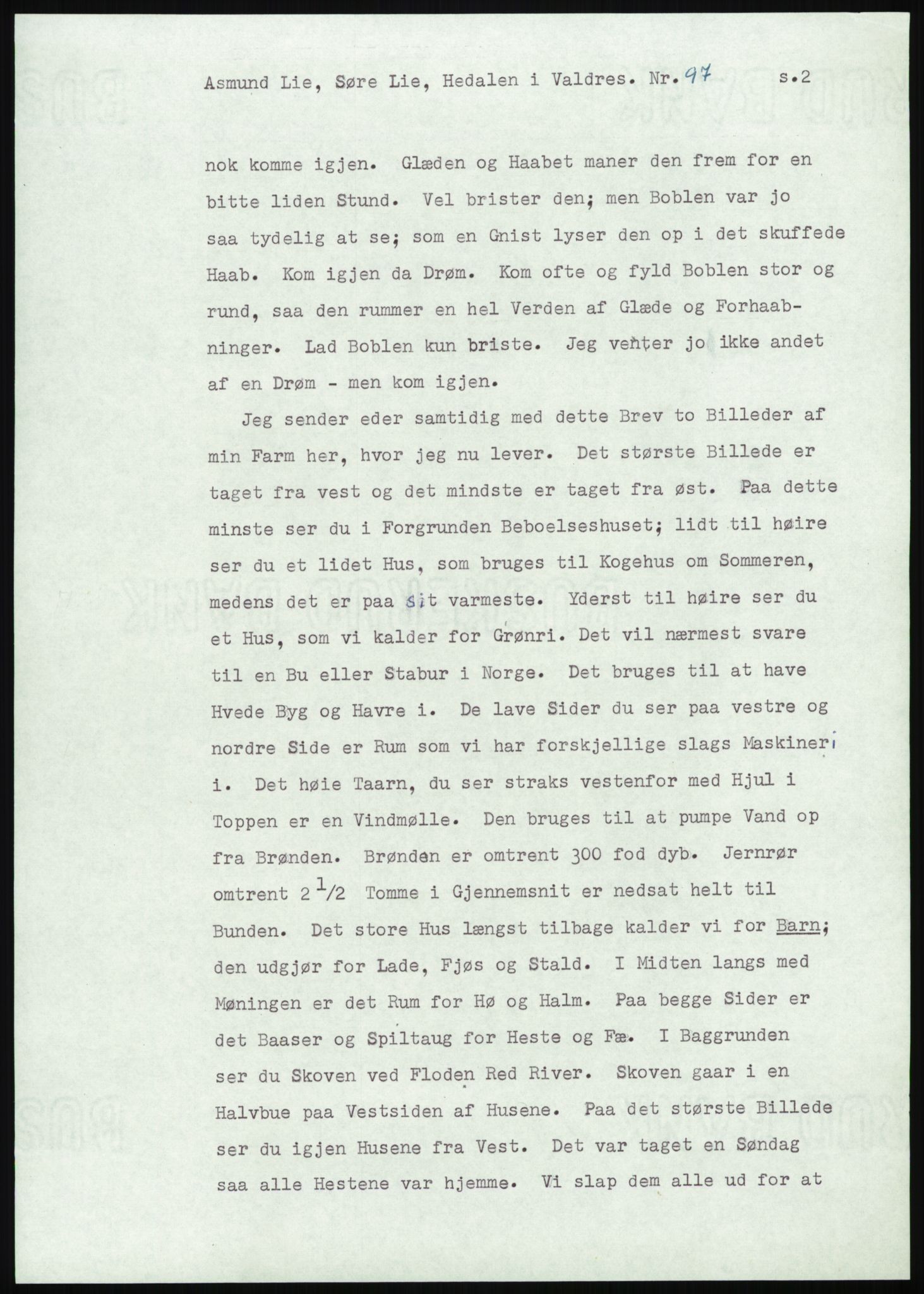 Samlinger til kildeutgivelse, Amerikabrevene, AV/RA-EA-4057/F/L0013: Innlån fra Oppland: Lie (brevnr 79-115) - Nordrum, 1838-1914, s. 253