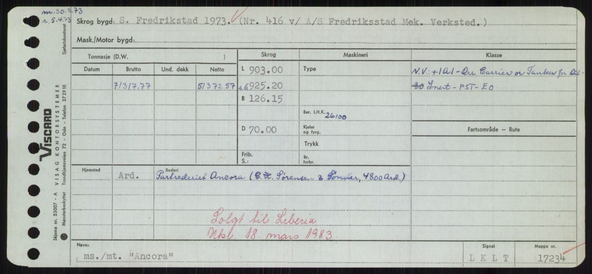 Sjøfartsdirektoratet med forløpere, Skipsmålingen, AV/RA-S-1627/H/Hd/L0001: Fartøy, A-Anv, s. 525