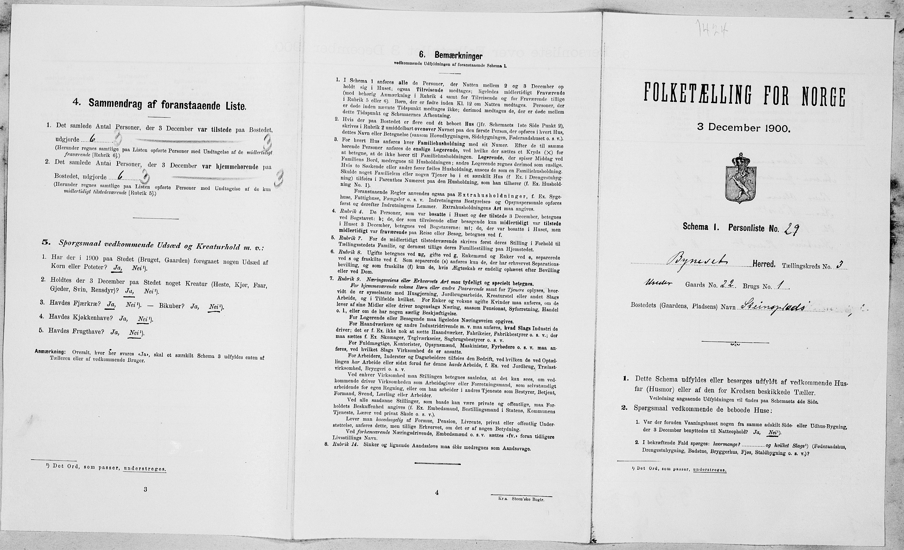 SAT, Folketelling 1900 for 1655 Byneset herred, 1900, s. 229