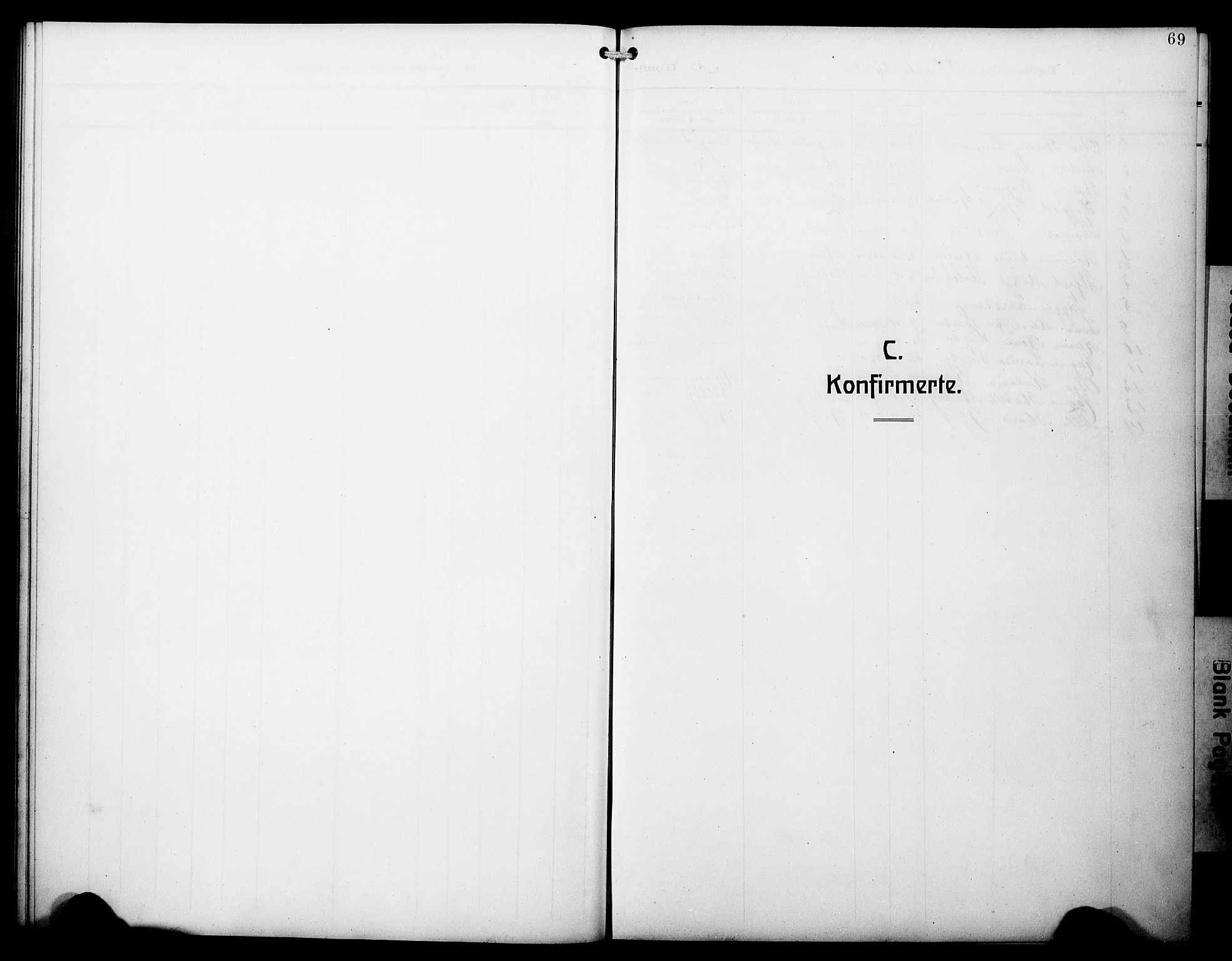 Lindås Sokneprestembete, SAB/A-76701/H/Hab: Klokkerbok nr. D 4, 1913-1928, s. 69
