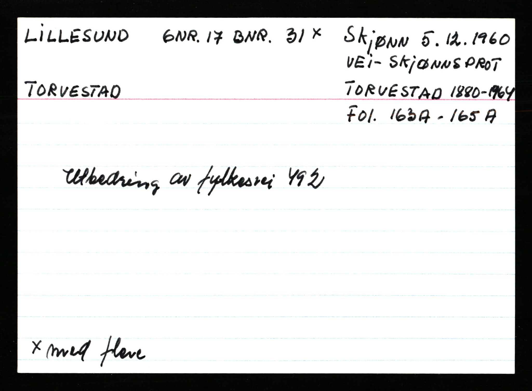 Statsarkivet i Stavanger, AV/SAST-A-101971/03/Y/Ym/L0035: Åstedskort sortert etter gårdsnavn: Leiranger - Lindanger, 1600-1950, s. 612