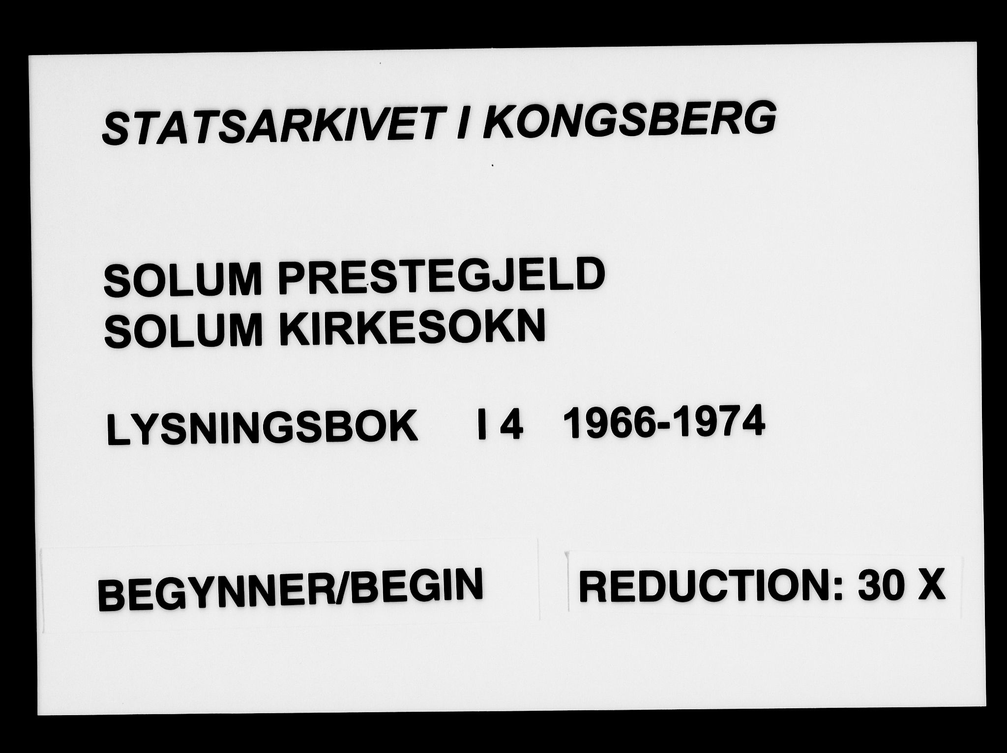 Solum kirkebøker, AV/SAKO-A-306/H/Ha/L0004: Lysningsprotokoll nr. I 4, 1966-1974