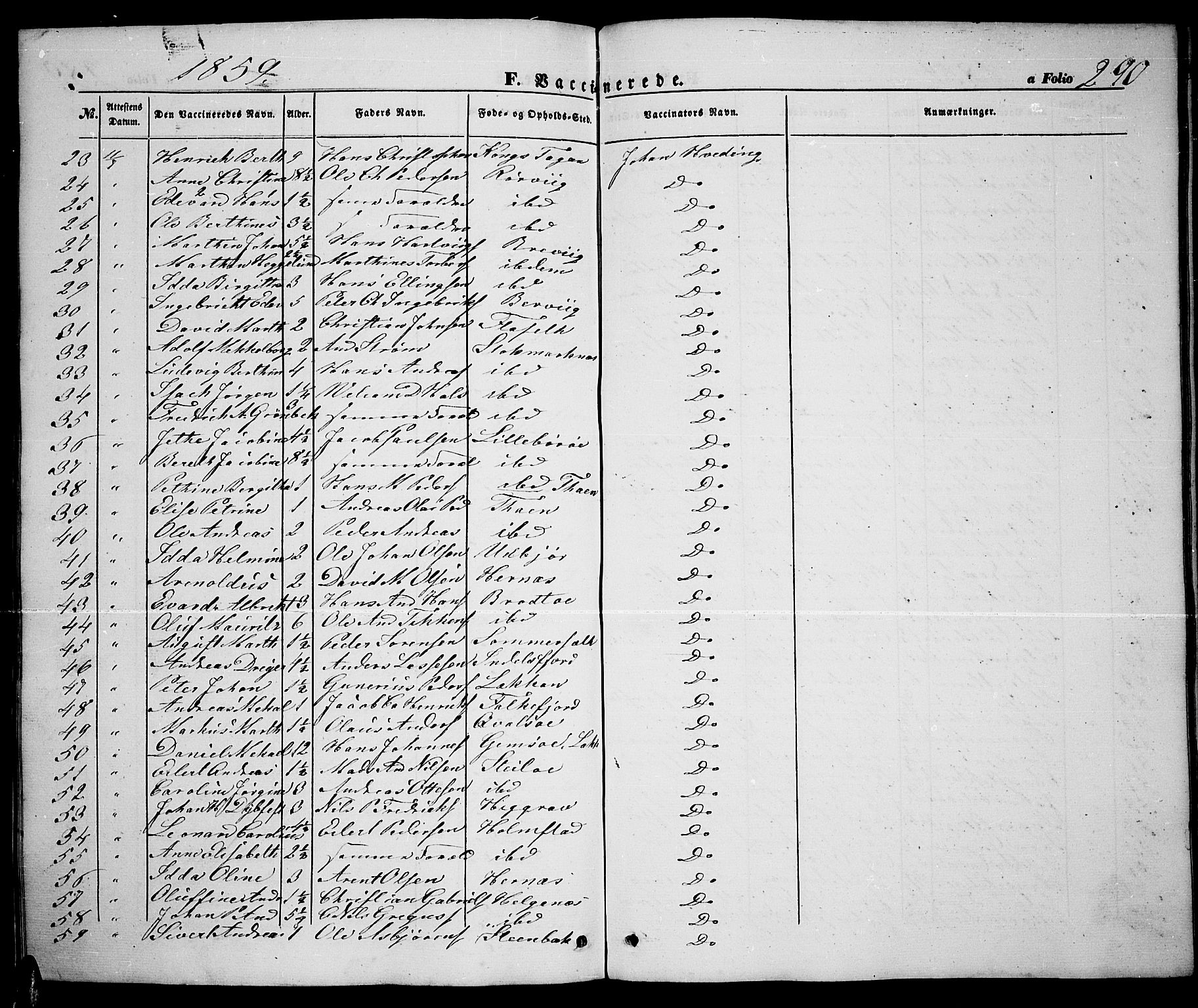Ministerialprotokoller, klokkerbøker og fødselsregistre - Nordland, AV/SAT-A-1459/888/L1265: Klokkerbok nr. 888C03, 1850-1863, s. 290