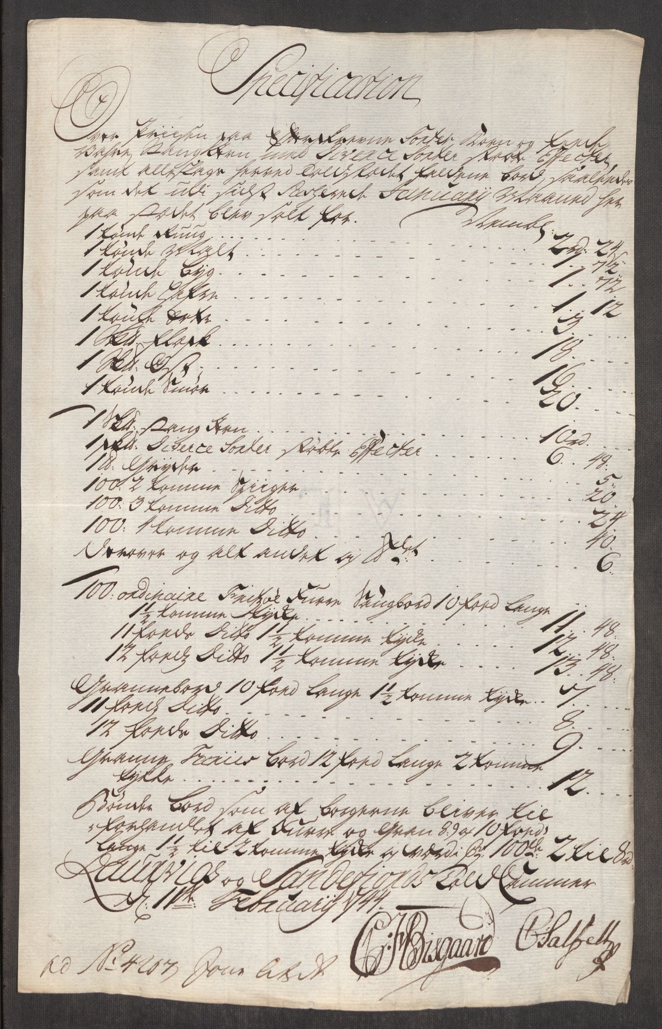 Rentekammeret inntil 1814, Realistisk ordnet avdeling, AV/RA-EA-4070/Oe/L0002: [Ø1]: Priskuranter, 1740-1744, s. 921