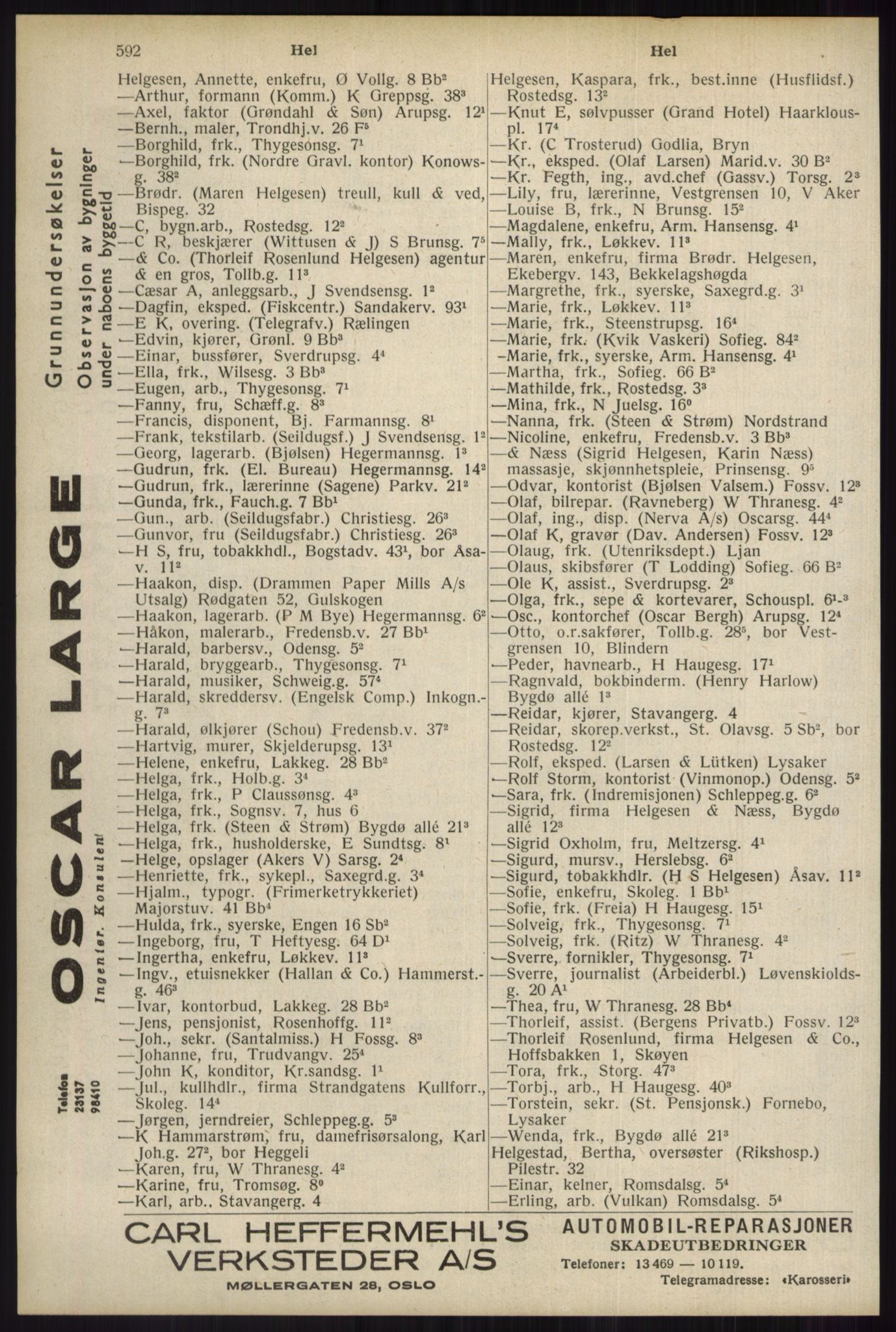 Kristiania/Oslo adressebok, PUBL/-, 1934, s. 592