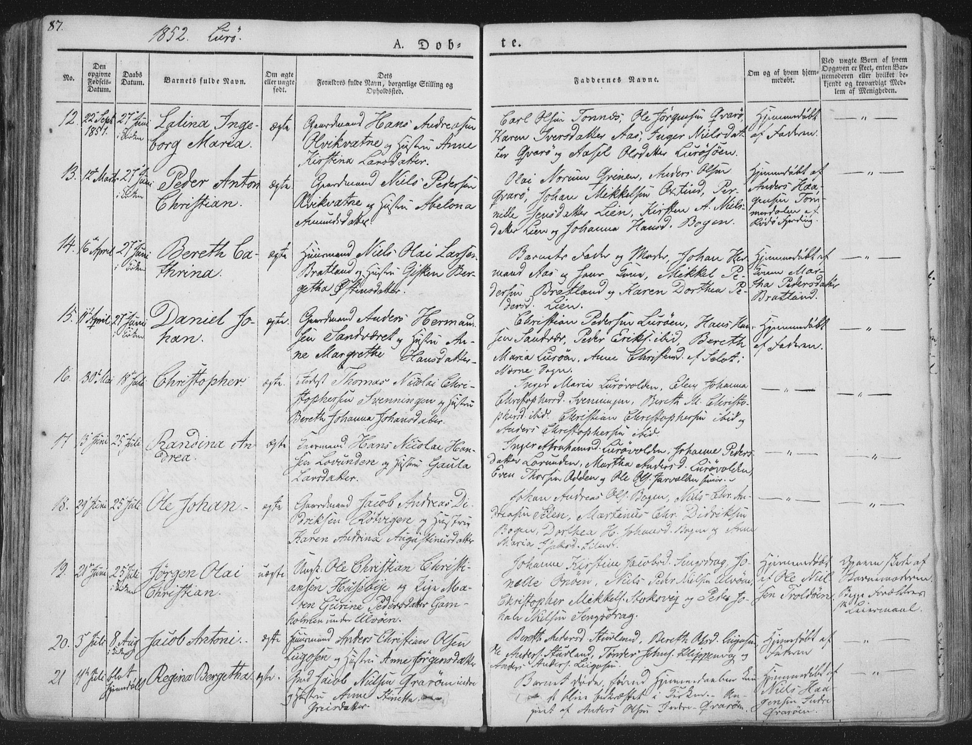 Ministerialprotokoller, klokkerbøker og fødselsregistre - Nordland, AV/SAT-A-1459/839/L0565: Ministerialbok nr. 839A02, 1825-1862, s. 87