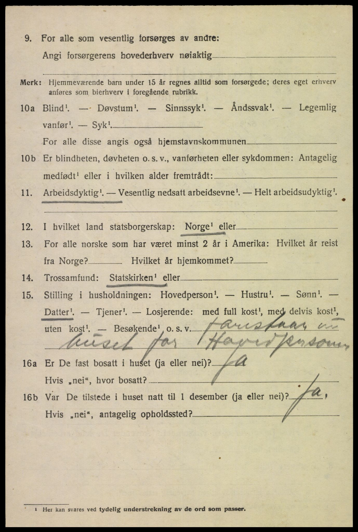 SAK, Folketelling 1920 for 1036 Fjotland herred, 1920, s. 963