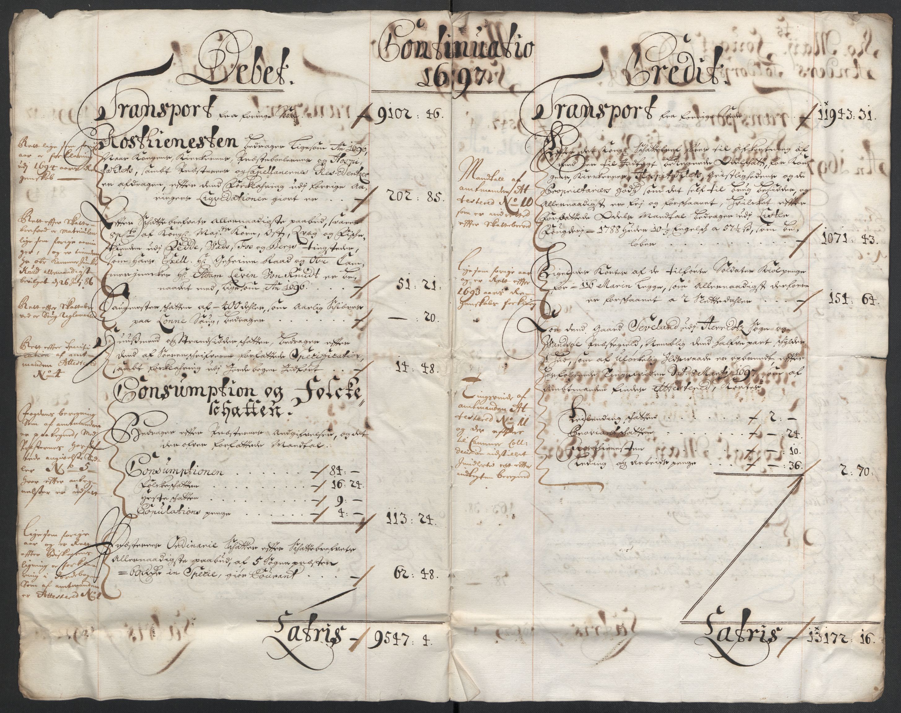 Rentekammeret inntil 1814, Reviderte regnskaper, Fogderegnskap, RA/EA-4092/R43/L2546: Fogderegnskap Lista og Mandal, 1696-1697, s. 180