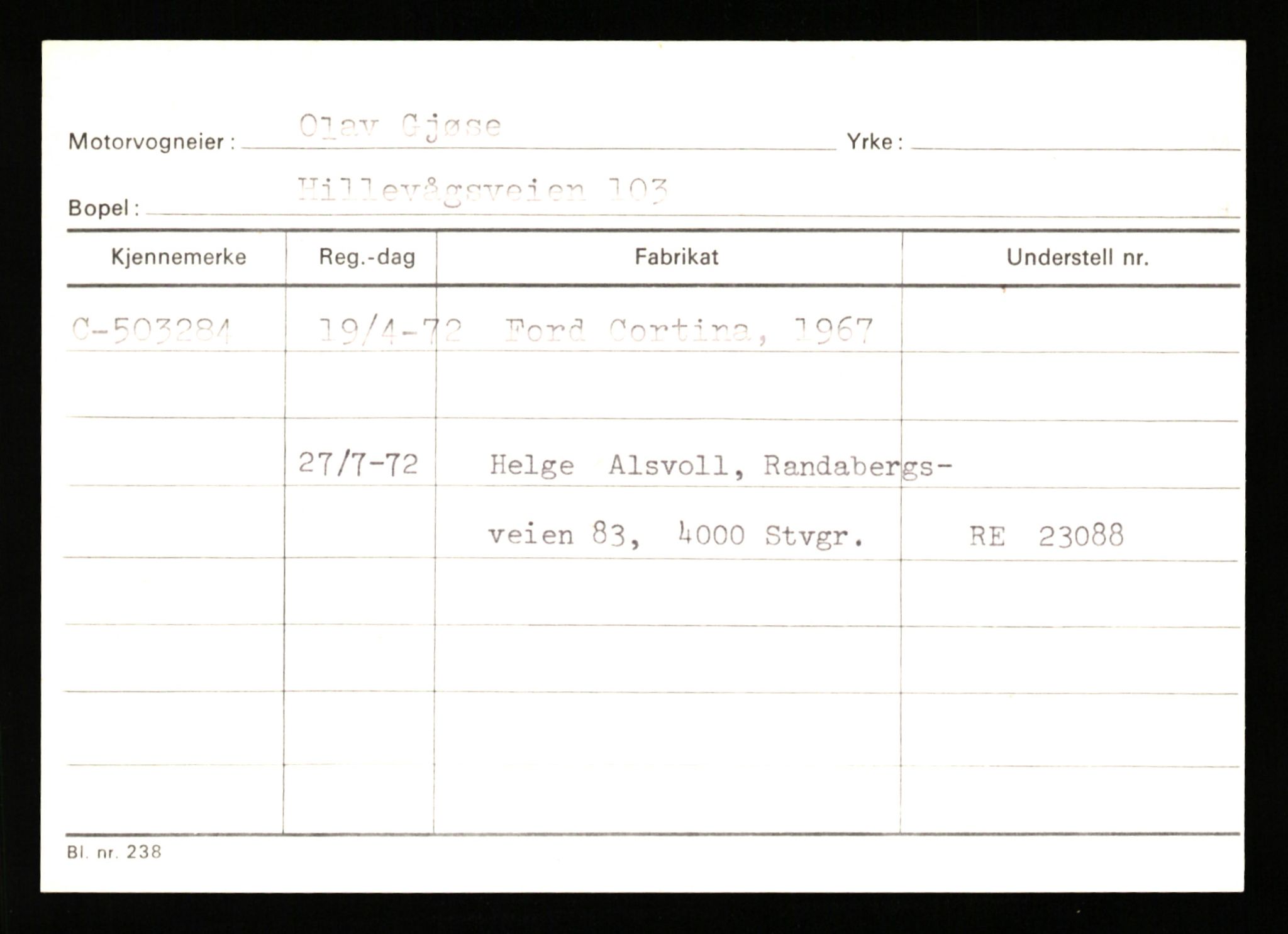 Stavanger trafikkstasjon, SAST/A-101942/0/G/L0012: Registreringsnummer: 363571 - 800000, 1930-1971, s. 437