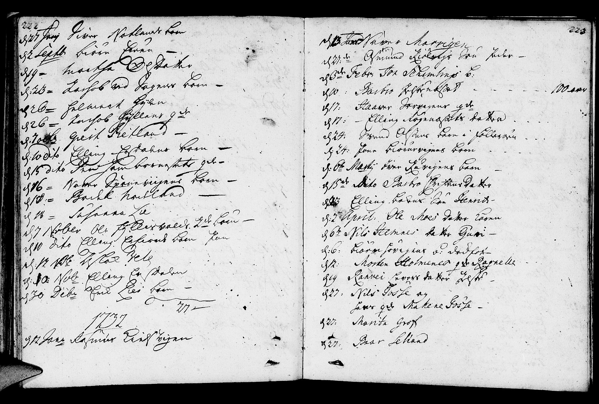 Jelsa sokneprestkontor, AV/SAST-A-101842/01/IV: Ministerialbok nr. A 1, 1695-1737, s. 222-223