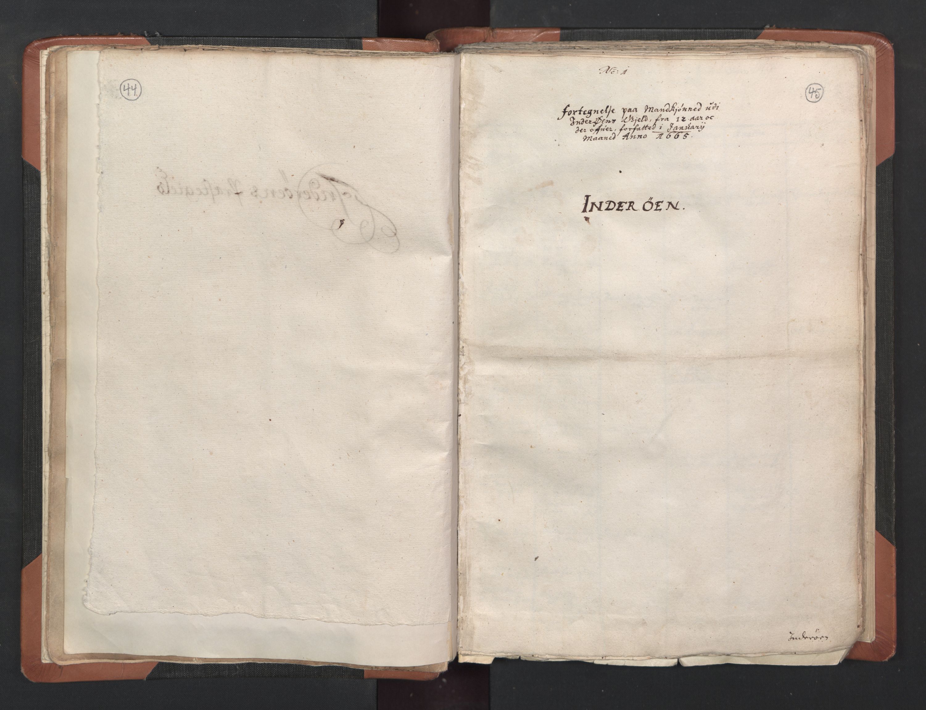 RA, Sogneprestenes manntall 1664-1666, nr. 33: Innherad prosti, 1664-1666, s. 44-45