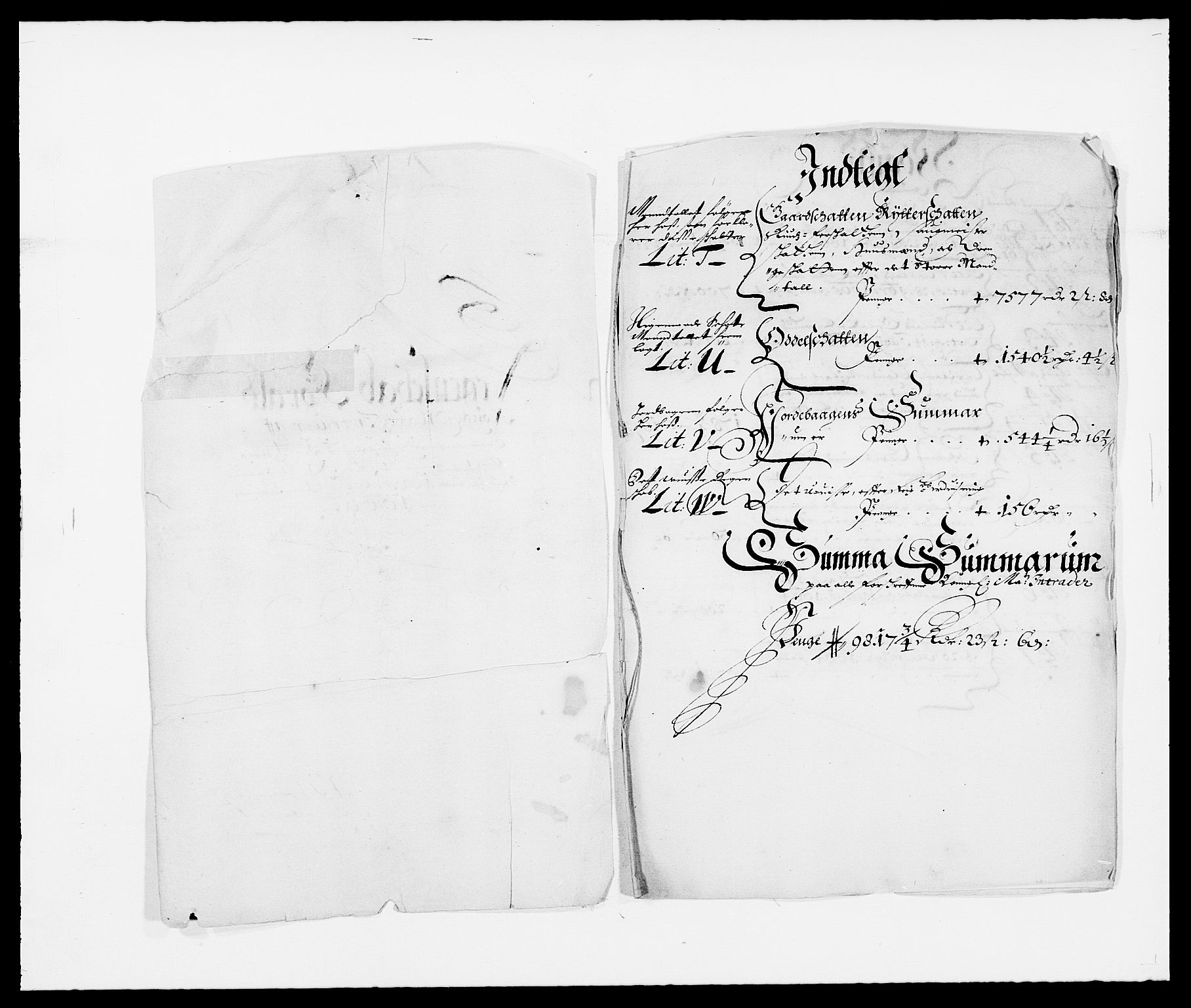 Rentekammeret inntil 1814, Reviderte regnskaper, Fogderegnskap, RA/EA-4092/R35/L2056: Fogderegnskap Øvre og Nedre Telemark, 1665, s. 2