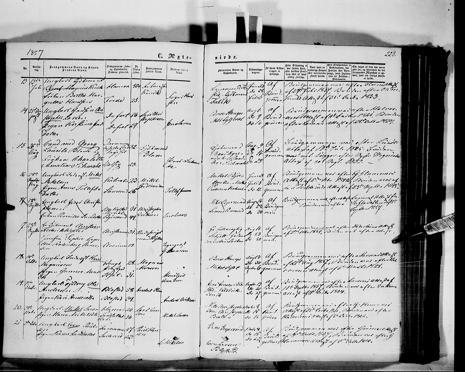 Vang prestekontor, Hedmark, AV/SAH-PREST-008/H/Ha/Haa/L0012: Ministerialbok nr. 12, 1855-1870, s. 228