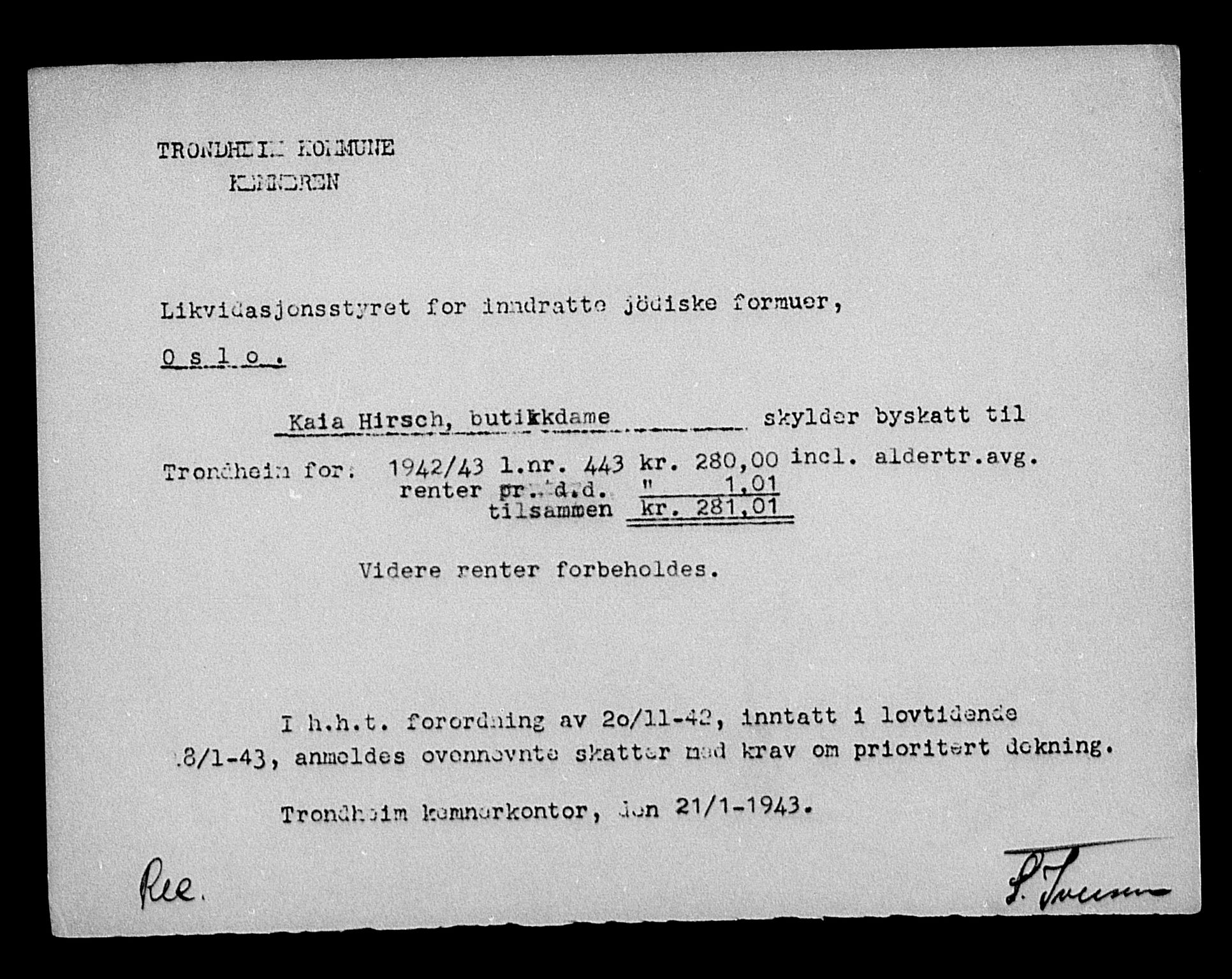 Justisdepartementet, Tilbakeføringskontoret for inndratte formuer, AV/RA-S-1564/H/Hc/Hca/L0896: --, 1945-1947, s. 236