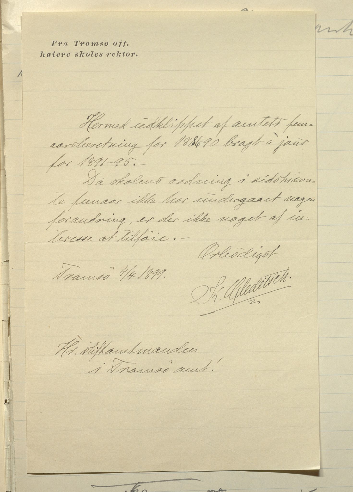 Fylkesmannen i Troms, SATØ/S-0001/A7.25.1/L2072: Femårsberetninger, 1891-1900, s. 39