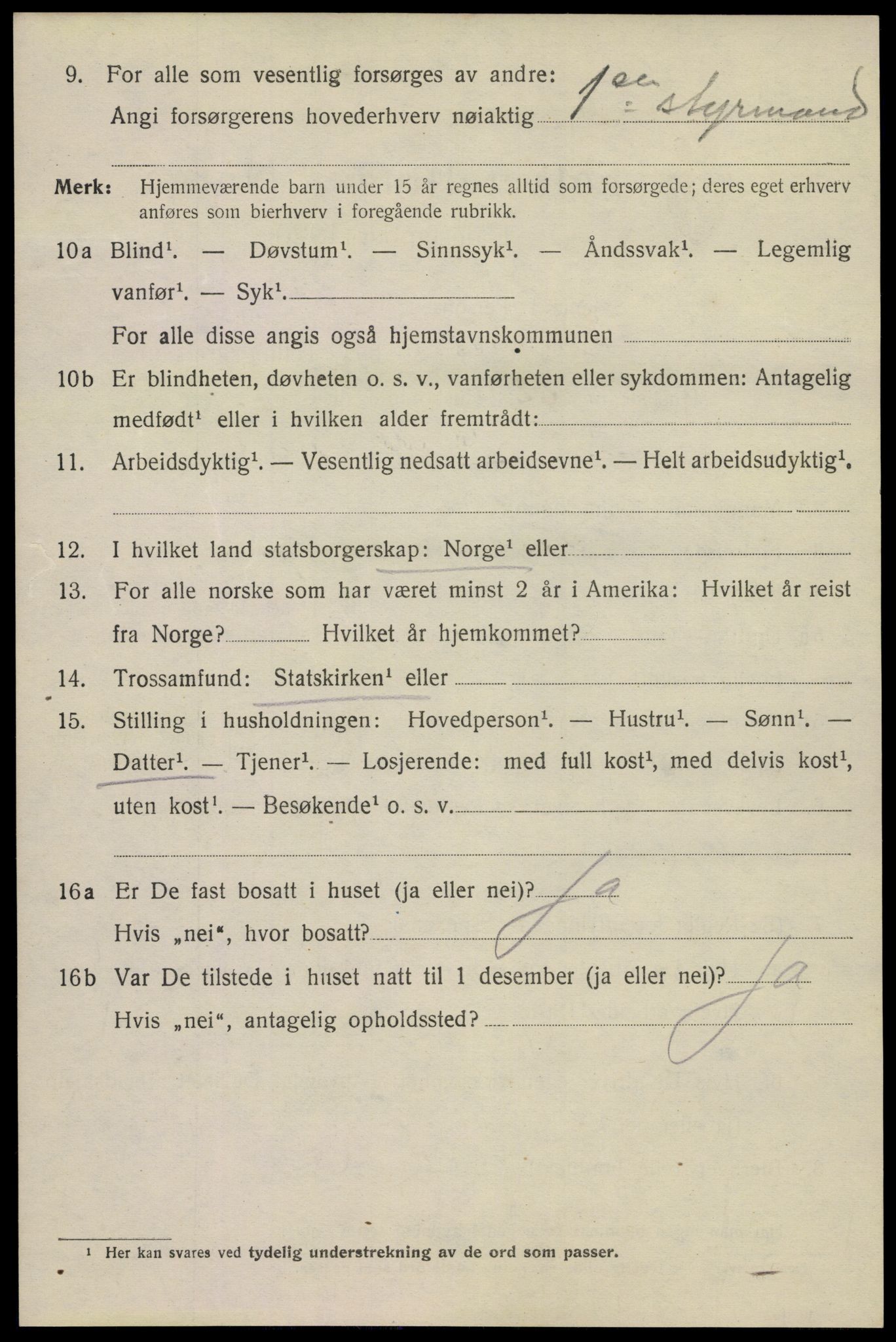 SAKO, Folketelling 1920 for 0801 Kragerø kjøpstad, 1920, s. 7306