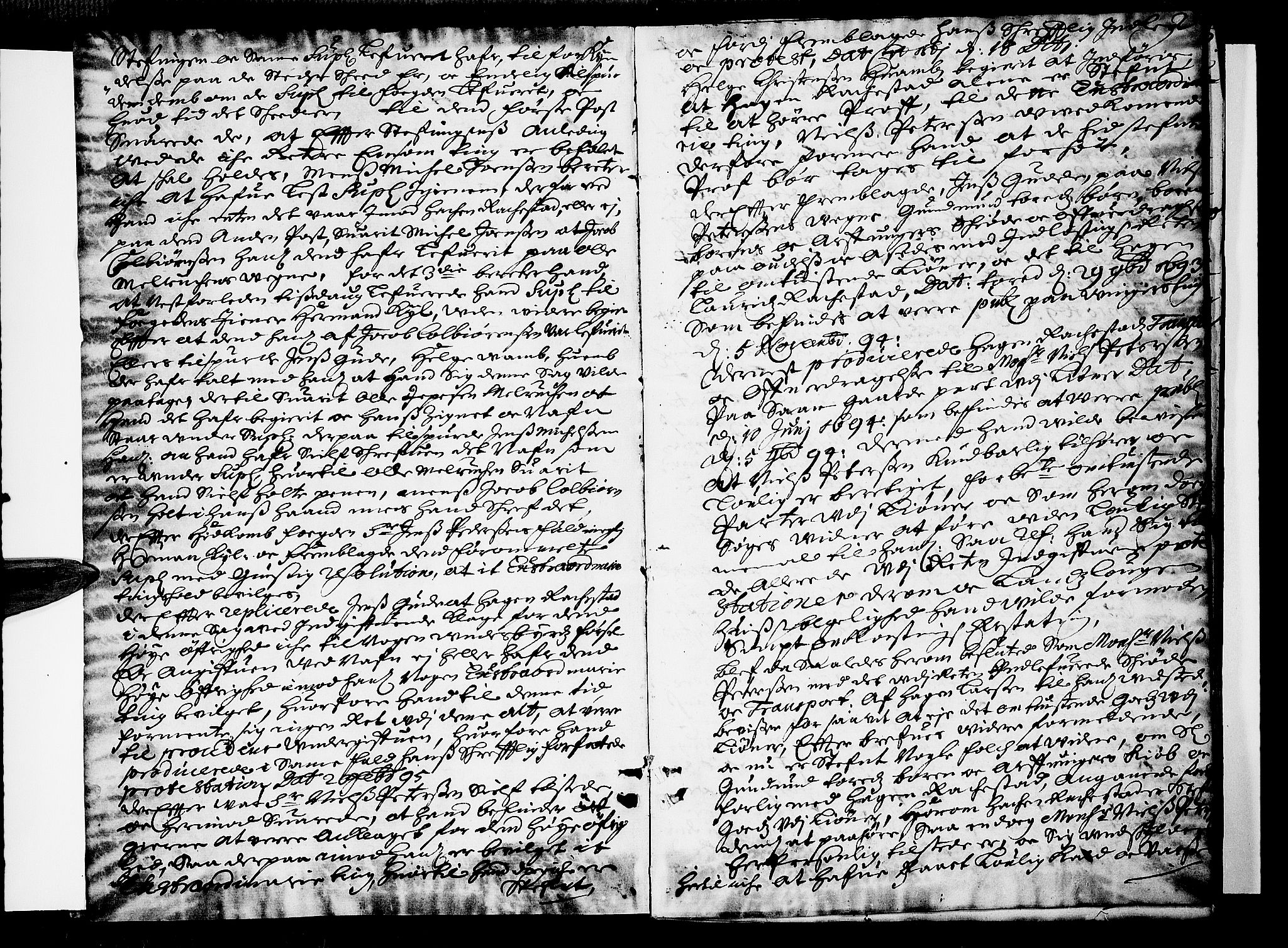 Nedre Romerike sorenskriveri, SAO/A-10469/F/Fb/L0025: Tingbok, 1695-1696, s. 1b-2a