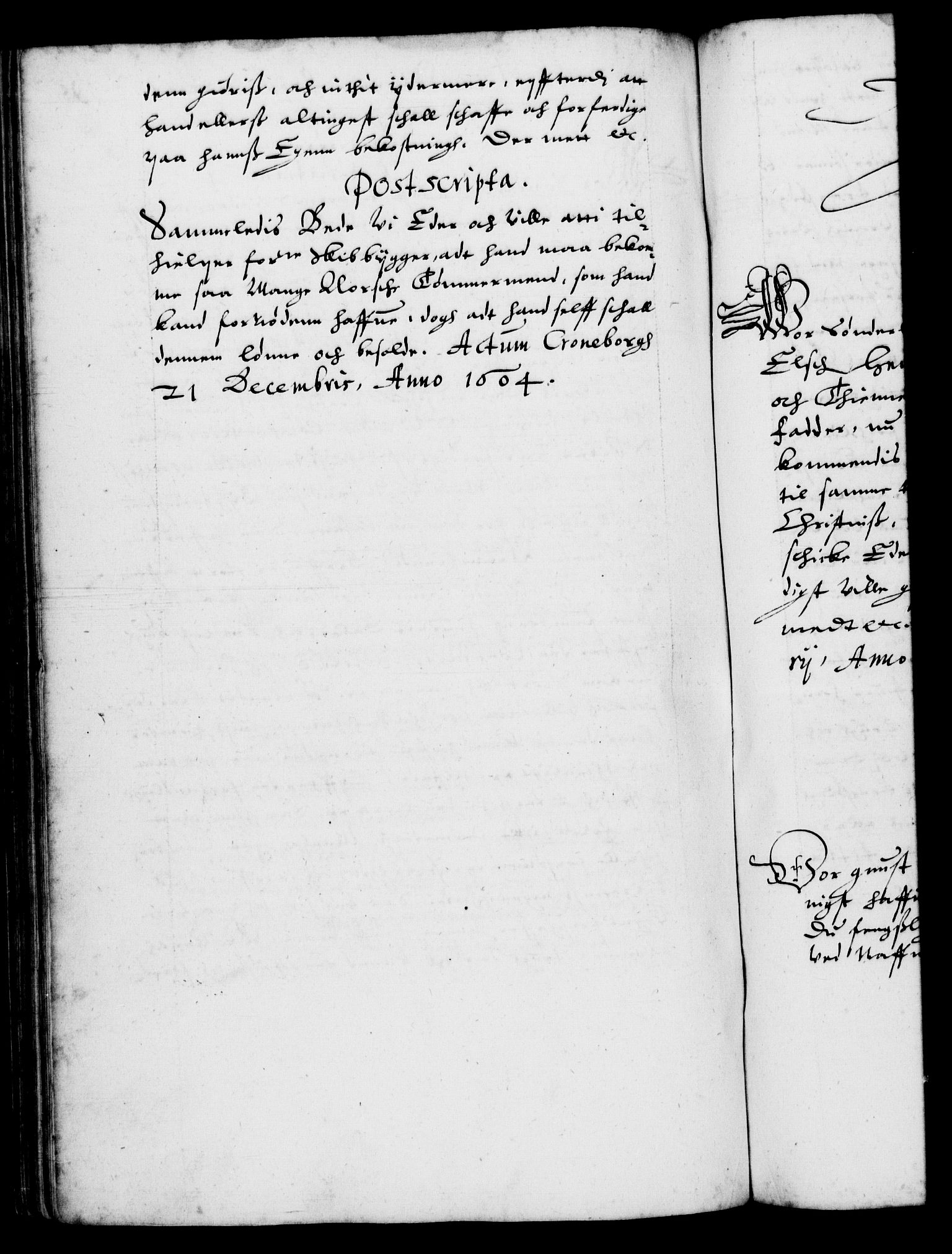 Danske Kanselli 1572-1799, AV/RA-EA-3023/F/Fc/Fca/Fcab/L0003: Norske tegnelser (mikrofilm), 1596-1616, s. 198b