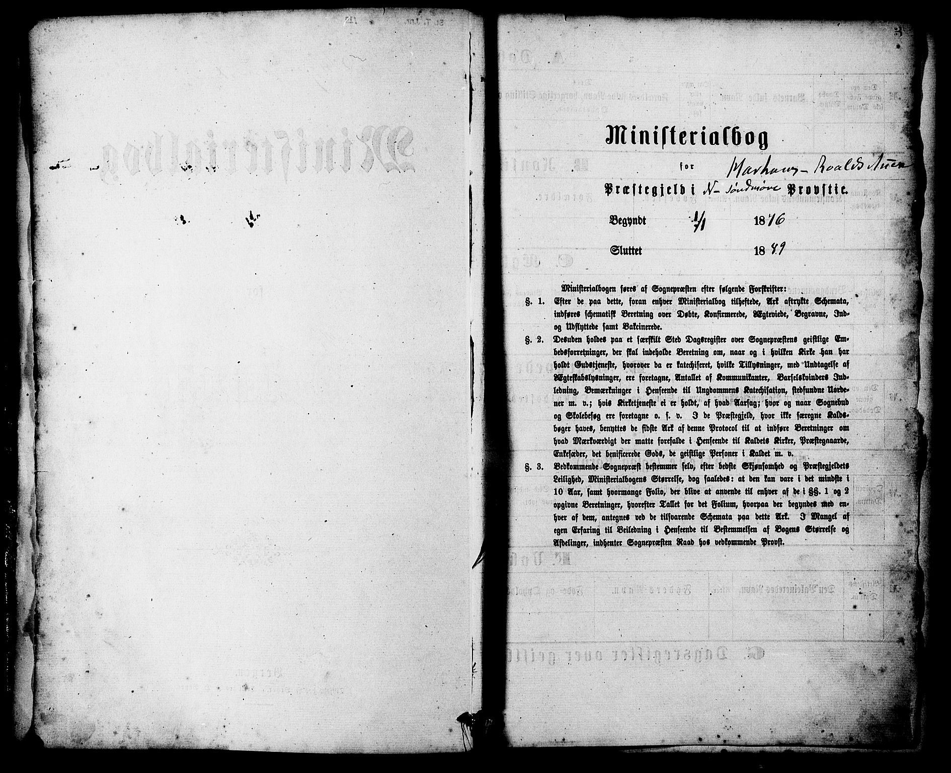 Ministerialprotokoller, klokkerbøker og fødselsregistre - Møre og Romsdal, AV/SAT-A-1454/537/L0519: Ministerialbok nr. 537A03, 1876-1889, s. 3