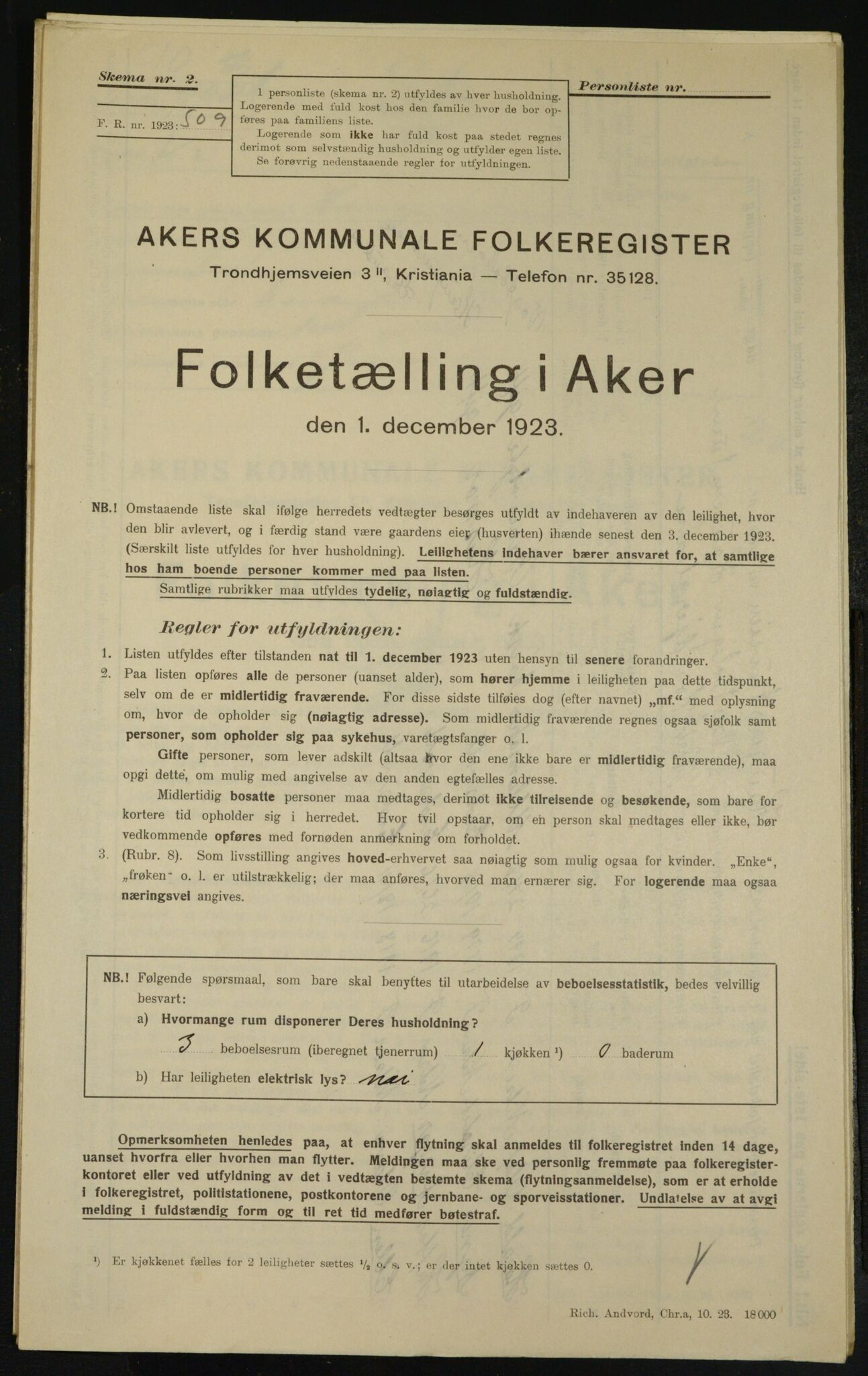 , Kommunal folketelling 1.12.1923 for Aker, 1923, s. 25720