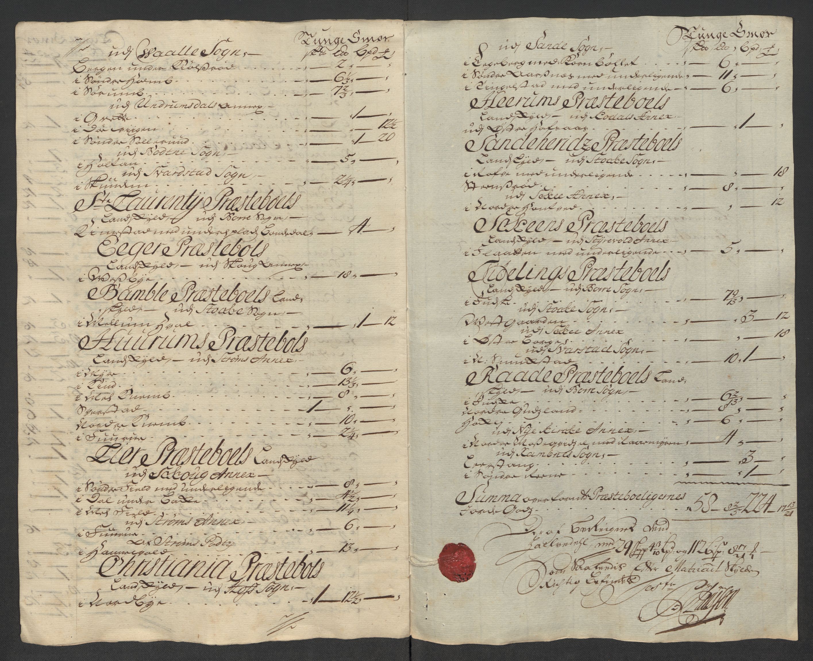 Rentekammeret inntil 1814, Reviderte regnskaper, Fogderegnskap, AV/RA-EA-4092/R32/L1878: Fogderegnskap Jarlsberg grevskap, 1713, s. 265