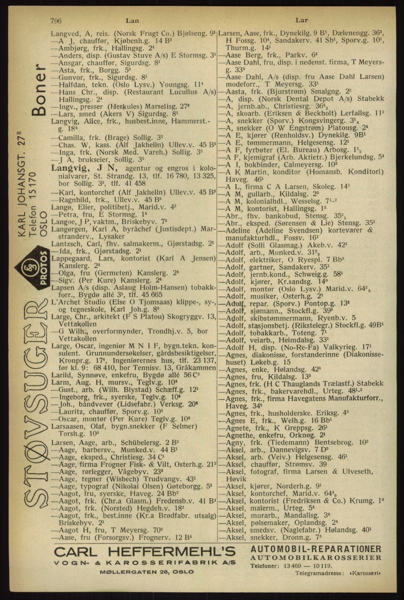 Kristiania/Oslo adressebok, PUBL/-, 1933, s. 796